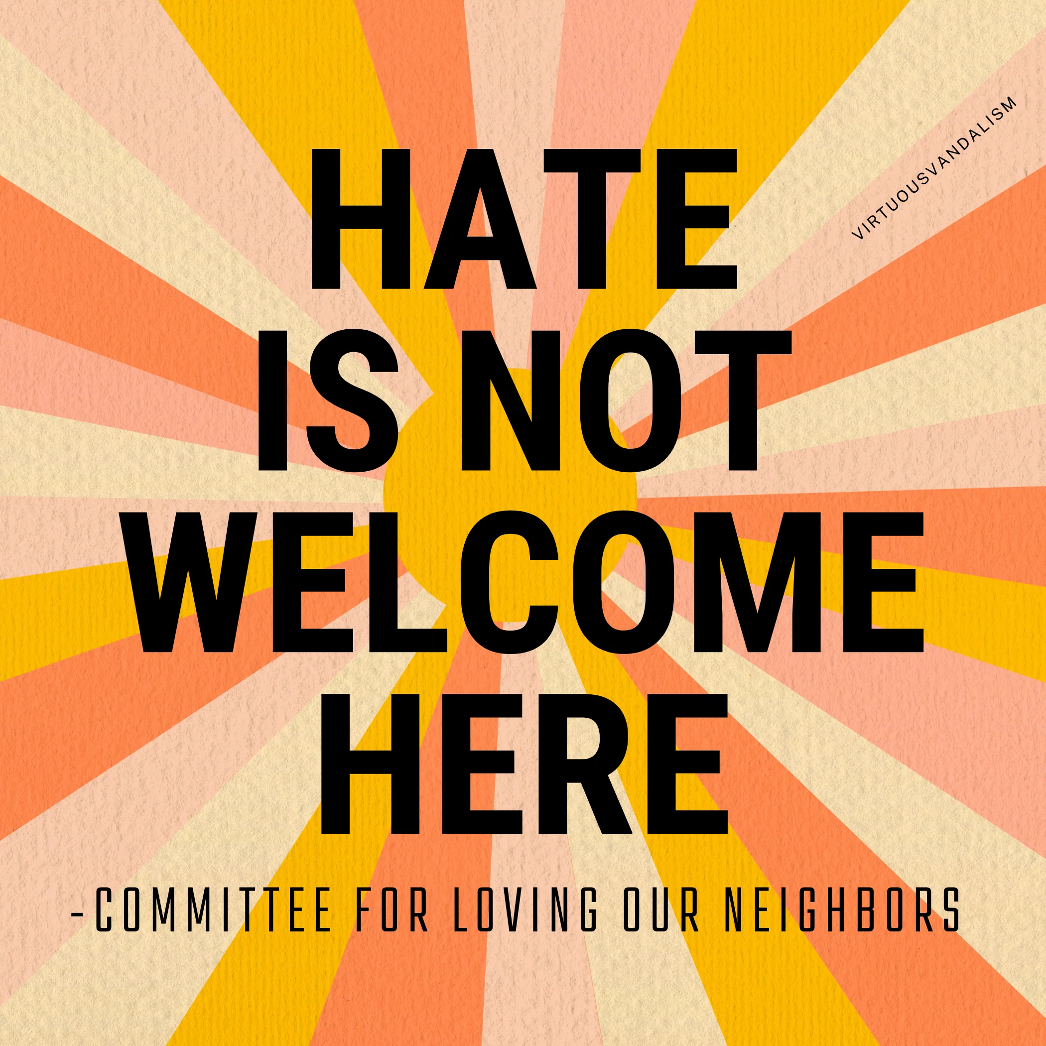 Virtuous Vandalism “Hate is Not Welcome Here” Sticky Notes 3" x 3" Pack of 50 | Combat and Cover Offensive Public Messages with Adhesive Protest Notes - Image 4