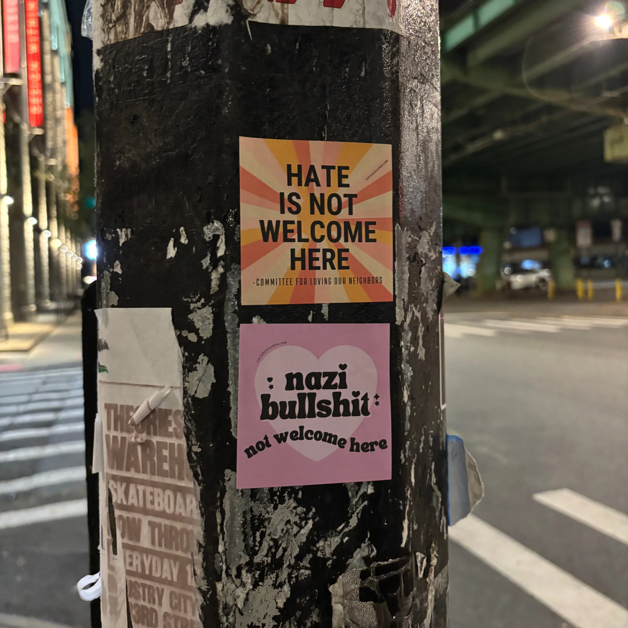 Virtuous Vandalism “Hate is Not Welcome Here” Sticky Notes 3" x 3" Pack of 50 | Combat and Cover Offensive Public Messages with Adhesive Protest Notes - Image 6