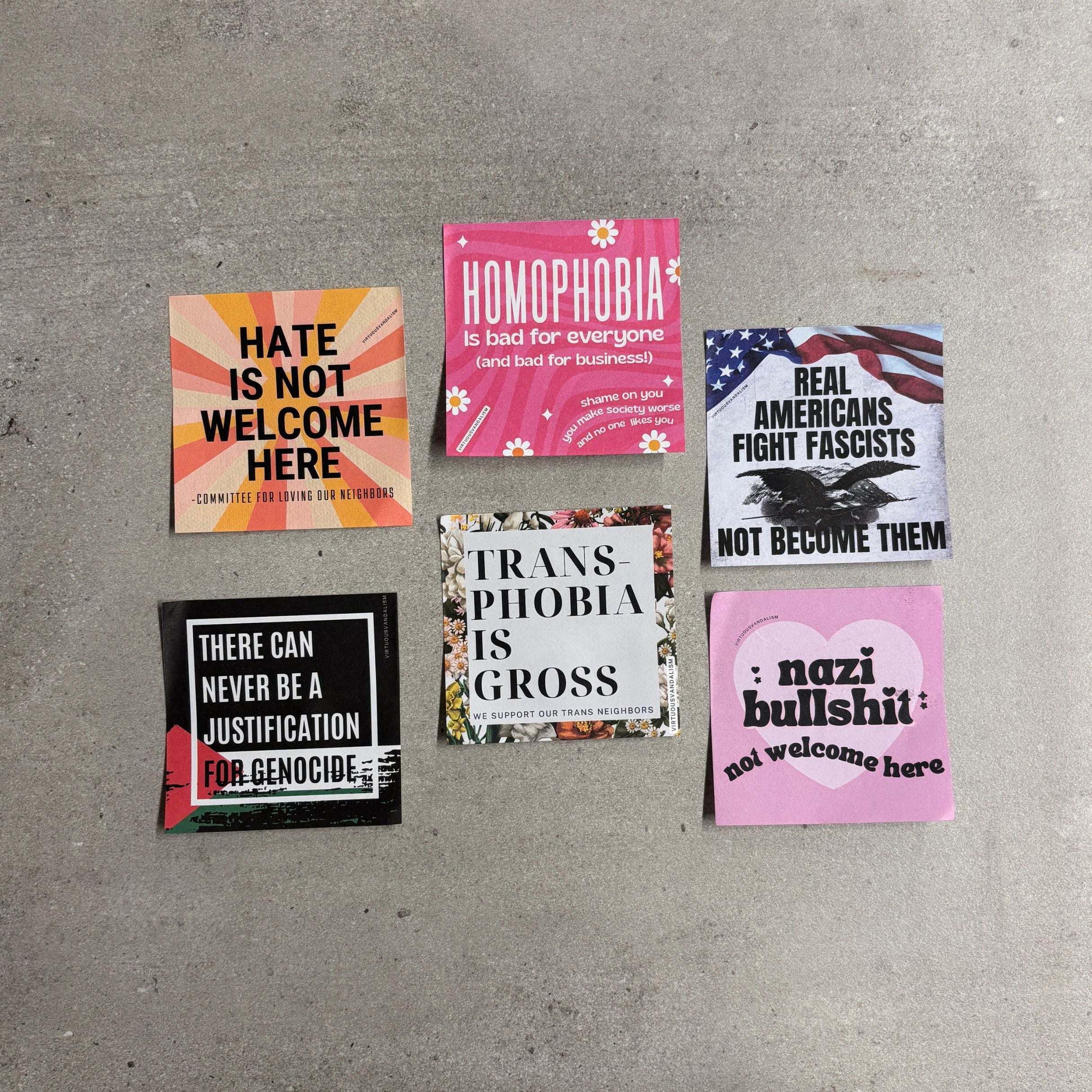 Virtuous Vandalism “Transphobia is Gross” Sticky Notes 3" x 3" Pack of 50 | Combat and Cover Offensive Public Messages with Adhesive Protest Notes - Image 6