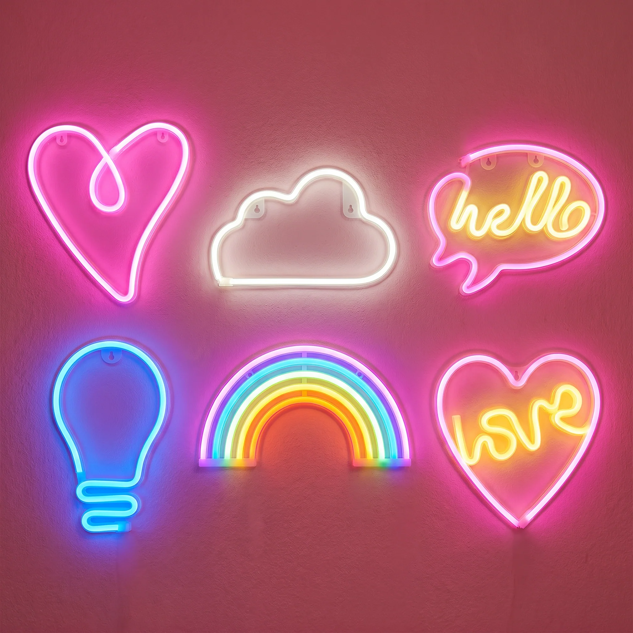 Wall Decor Neon Lights | Maximalist Dopamine Style LED Novelty Shaped Lighting - 6 Styles - Image 22