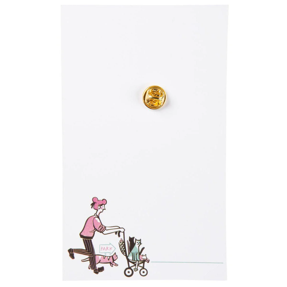 I Just Want To Be A Stay At Home Cat Mom Enamel Pin on Gift Card - Image 4