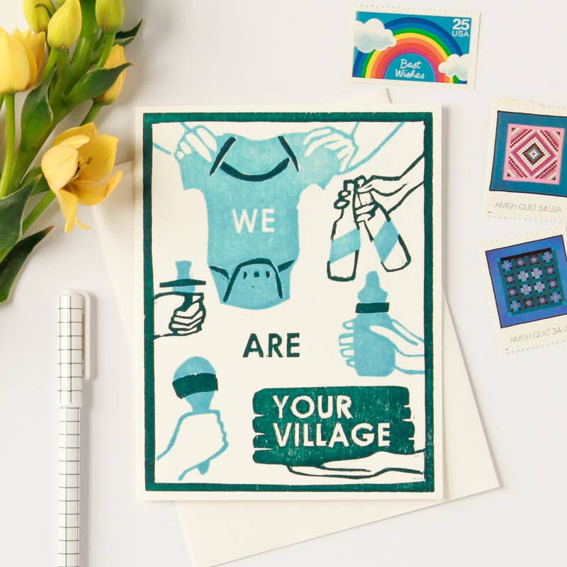 We Are Your Village Baby Greeting Card - Image 2