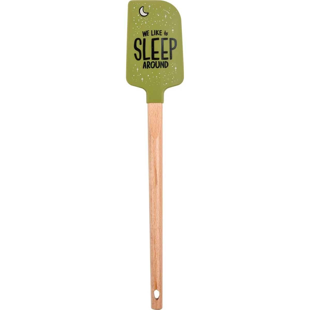 We Like To Sleep Around Camper Van Spatula | Wooden Handle Double-Sided Silicone Spatula - Image 4
