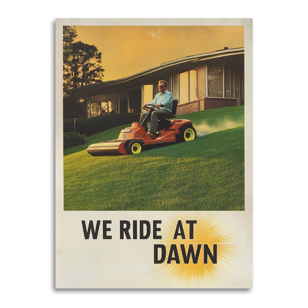 We Ride At Dawn Funny Vintage Father's Day Greeting Card