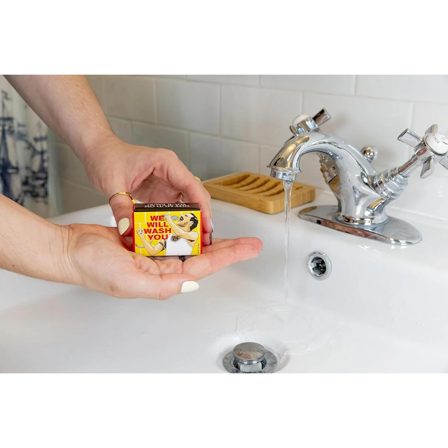 We Will Wash You Freddie Mercury Mini Soap | Almond Cocoa Butter Soap Bar - Image 7