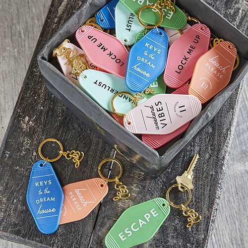 Weekend Vibes Motel Style Keychain with Gold Hardware - Image 3