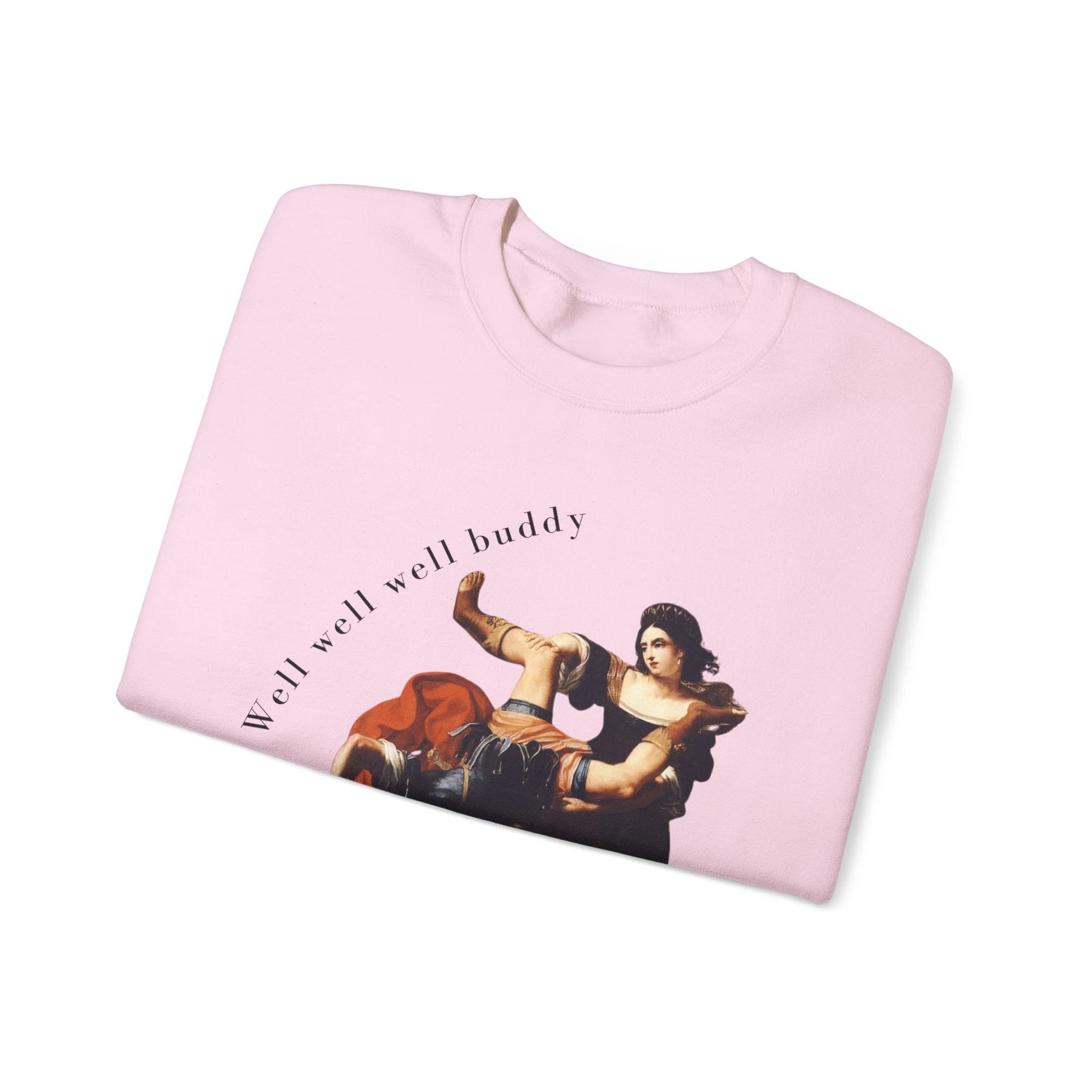 Well Well Well Buddy Timoclea Kills the Captain of Alexander the Great Unisex Heavy Blend™ Crewneck Sweatshirt (Sizes S-5X) - Image 14