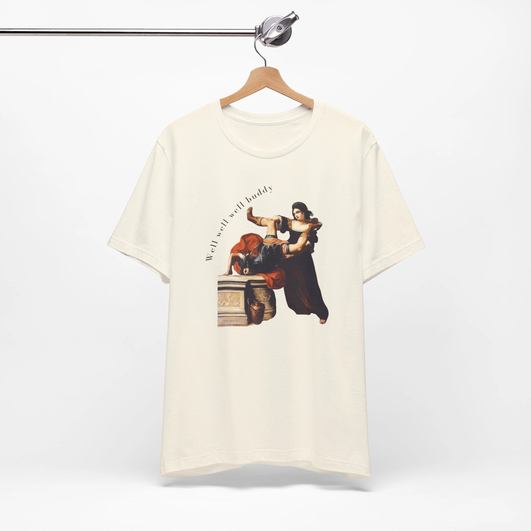 Well Well Well Buddy Timoclea Kills the Captain of Alexander the Great Feminist Historical Art Unisex Jersey Short Sleeve Tee