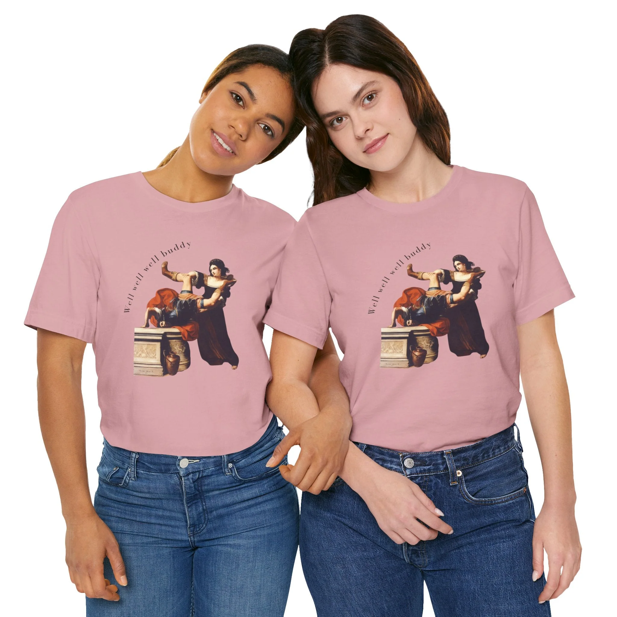 Well Well Well Buddy Timoclea Kills the Captain of Alexander the Great Feminist Historical Art Unisex Jersey Short Sleeve Tee - Image 13