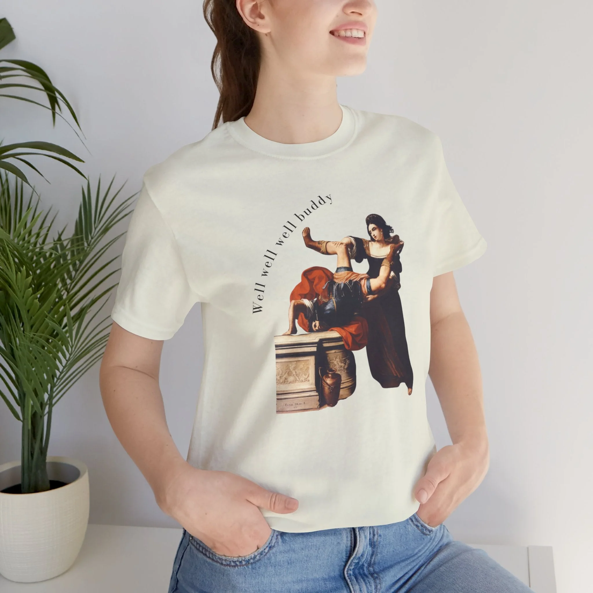 Well Well Well Buddy Timoclea Kills the Captain of Alexander the Great Feminist Historical Art Unisex Jersey Short Sleeve Tee - Image 20