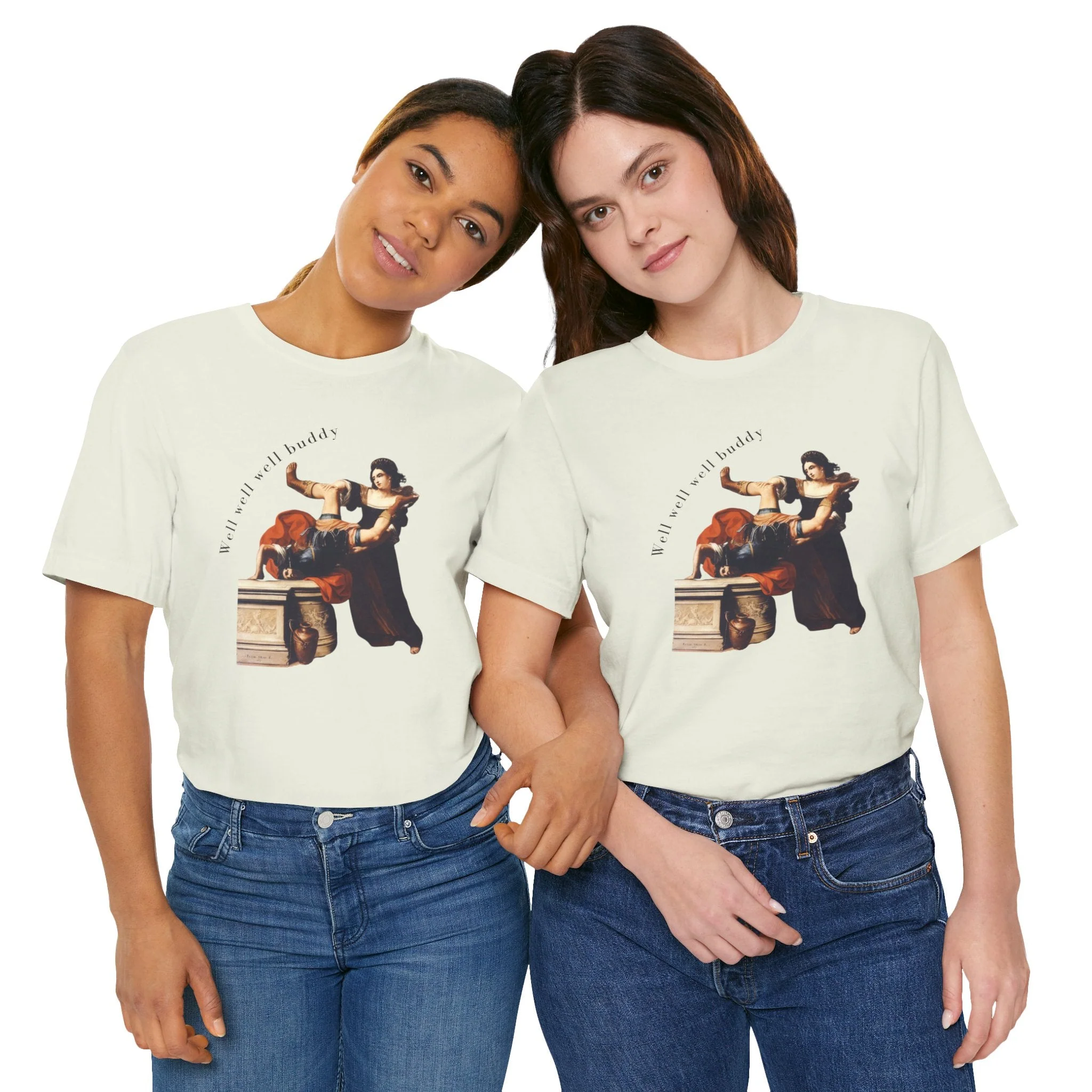 Well Well Well Buddy Timoclea Kills the Captain of Alexander the Great Feminist Historical Art Unisex Jersey Short Sleeve Tee - Image 21