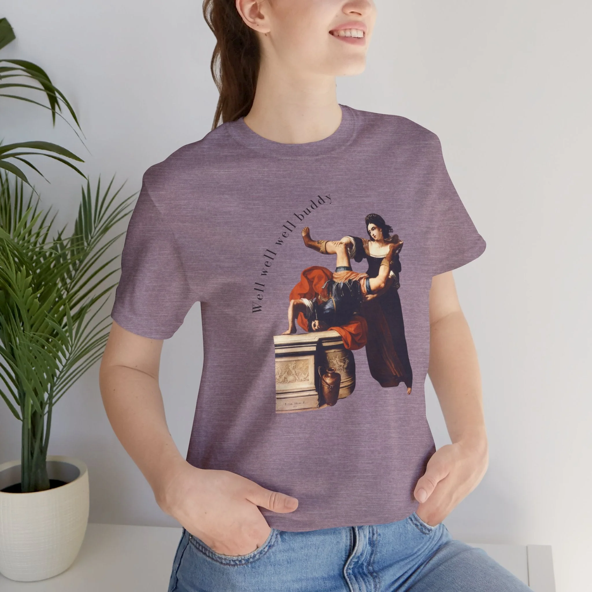 Well Well Well Buddy Timoclea Kills the Captain of Alexander the Great Feminist Historical Art Unisex Jersey Short Sleeve Tee - Image 24