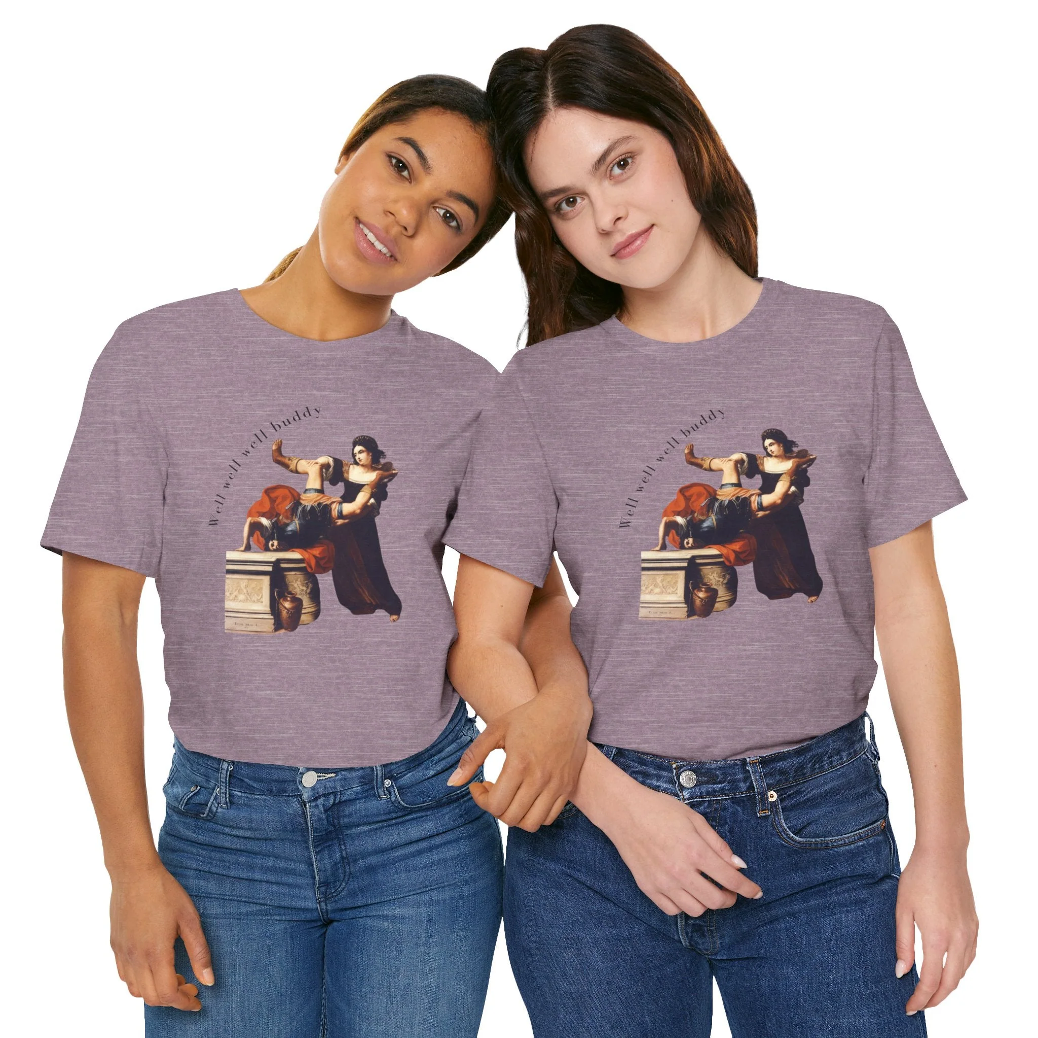 Well Well Well Buddy Timoclea Kills the Captain of Alexander the Great Feminist Historical Art Unisex Jersey Short Sleeve Tee - Image 25