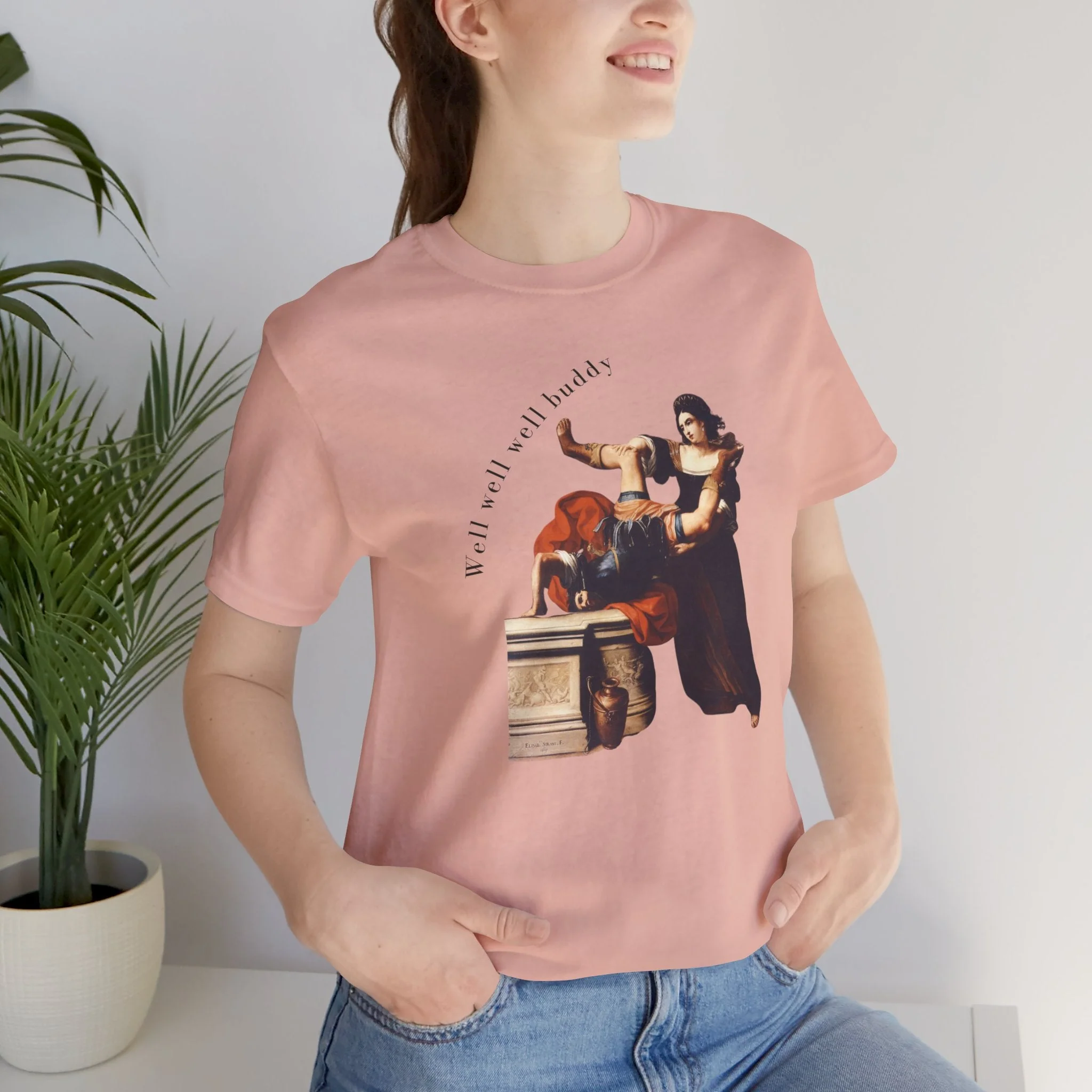Well Well Well Buddy Timoclea Kills the Captain of Alexander the Great Feminist Historical Art Unisex Jersey Short Sleeve Tee - Image 28