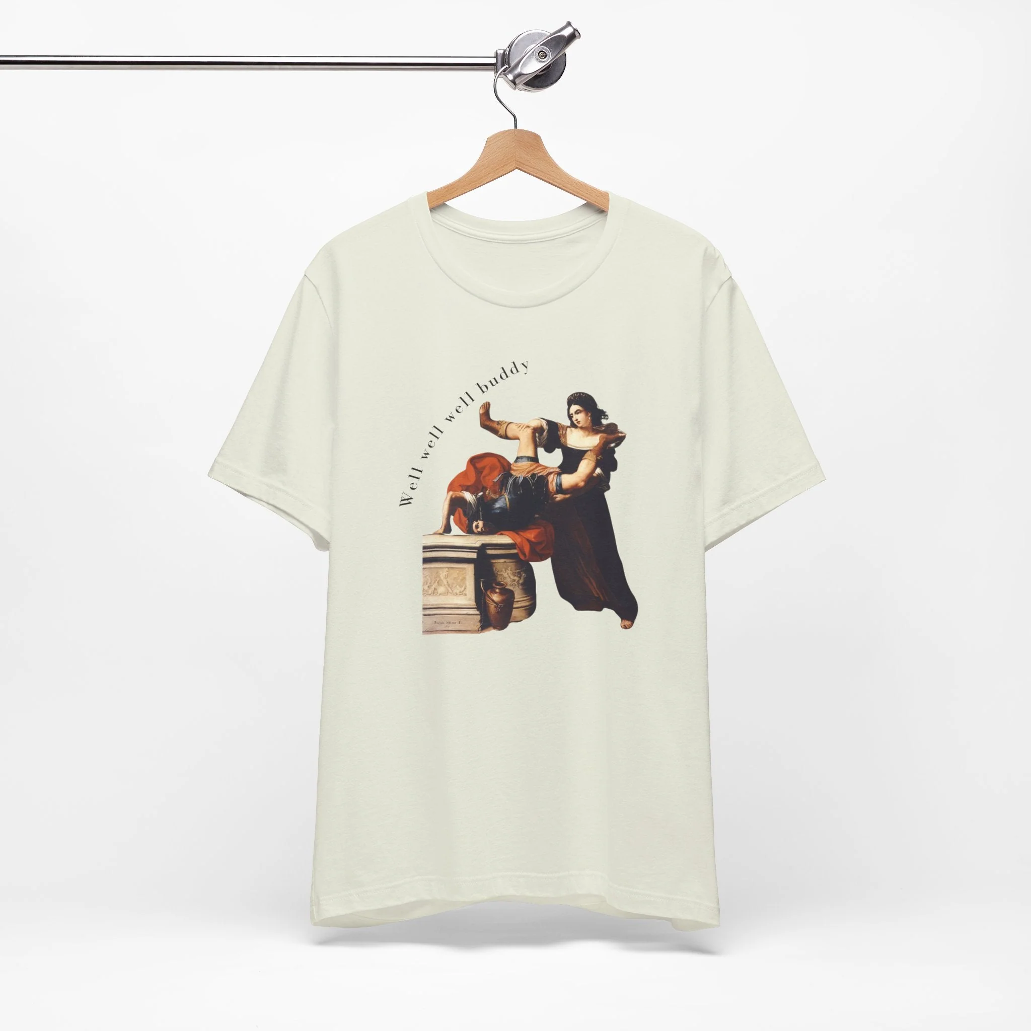 Well Well Well Buddy Timoclea Kills the Captain of Alexander the Great Feminist Historical Art Unisex Jersey Short Sleeve Tee - Image 4