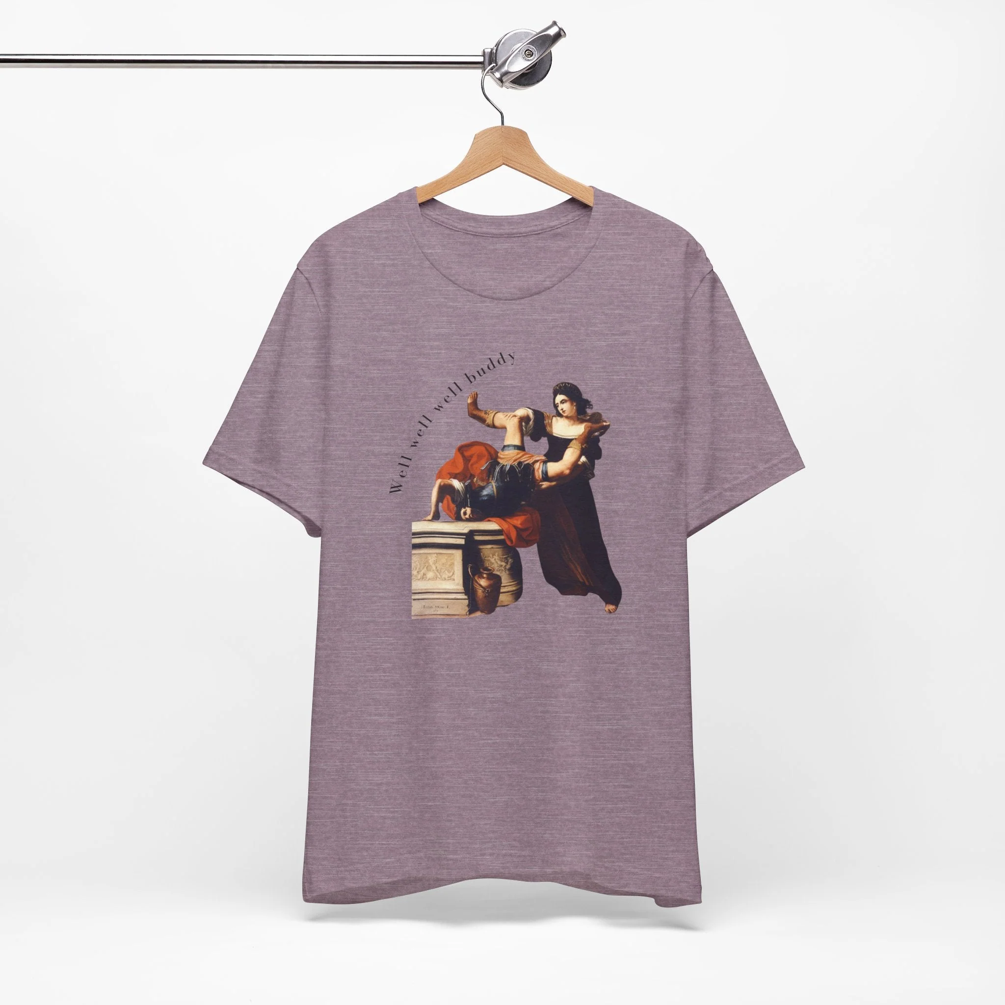 Well Well Well Buddy Timoclea Kills the Captain of Alexander the Great Feminist Historical Art Unisex Jersey Short Sleeve Tee - Image 5