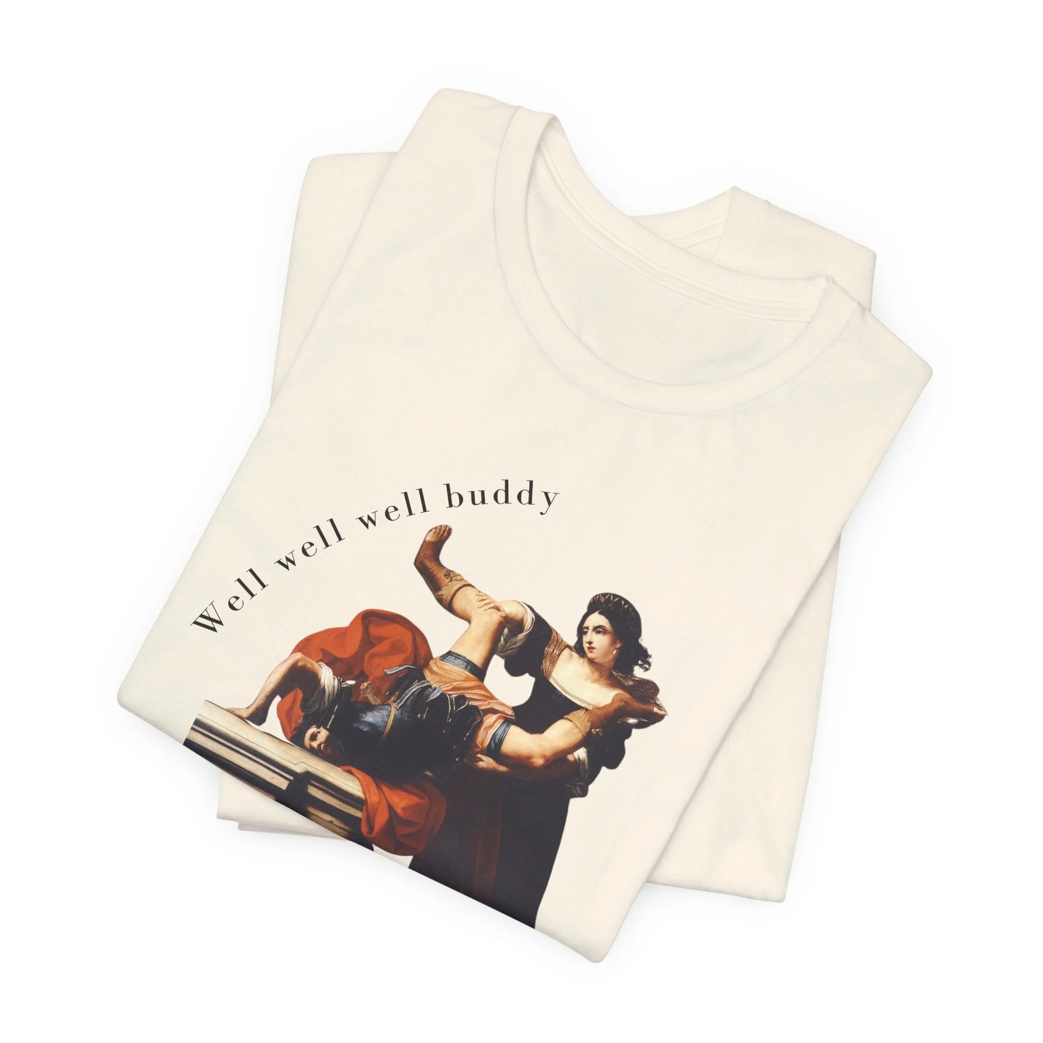 Well Well Well Buddy Timoclea Kills the Captain of Alexander the Great Feminist Historical Art Unisex Jersey Short Sleeve Tee - Image 7