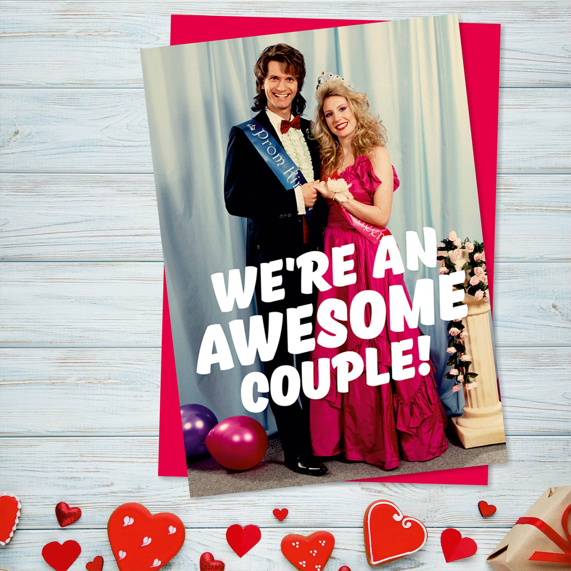 We're An Awesome Couple Valentine's Greeting Card | 7″ x 5″ - Image 2