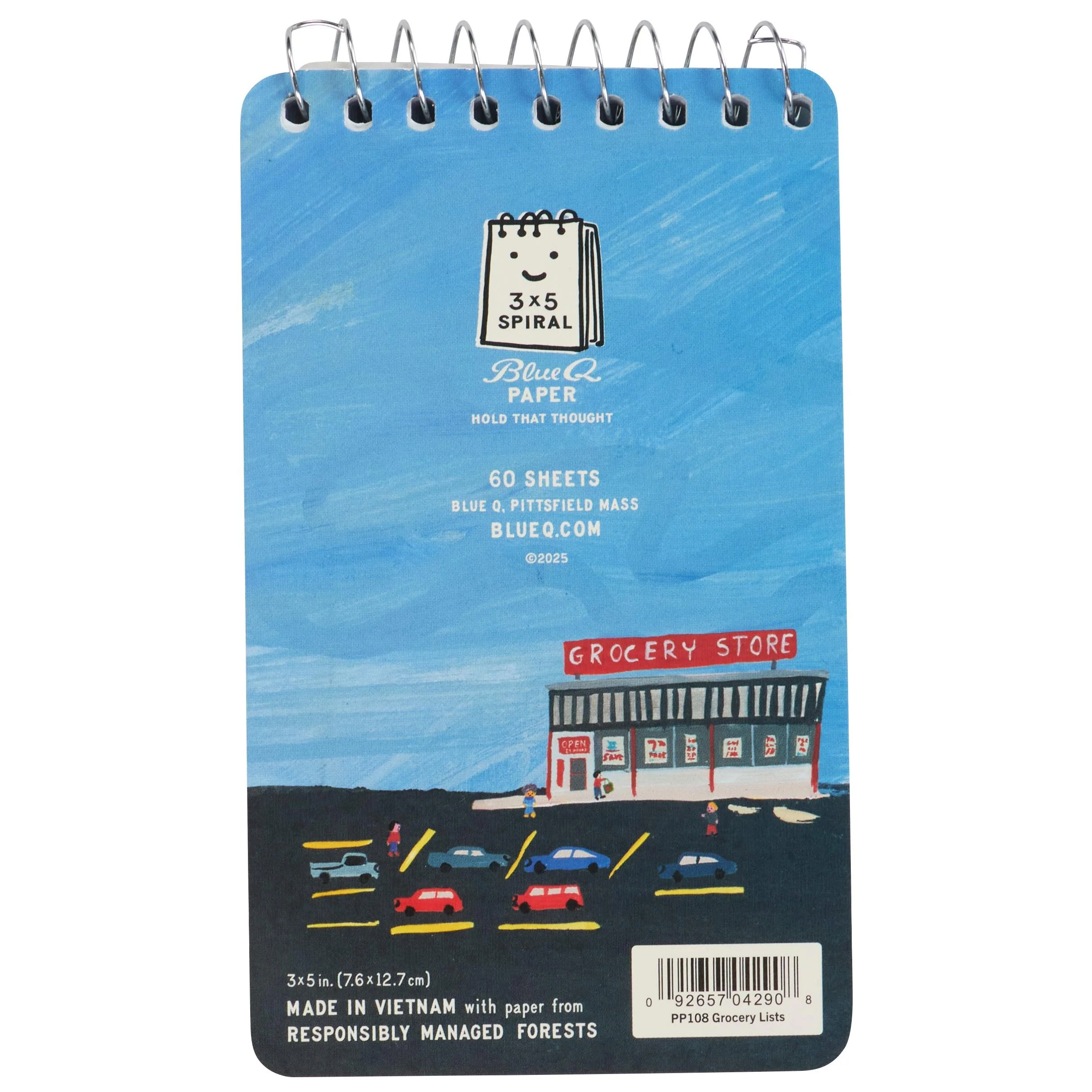 When I Go, I Want To Be Remembered For My Grocery Lists Spiral Notepad | 5" x 3" | BlueQ at GetBullish - Image 3