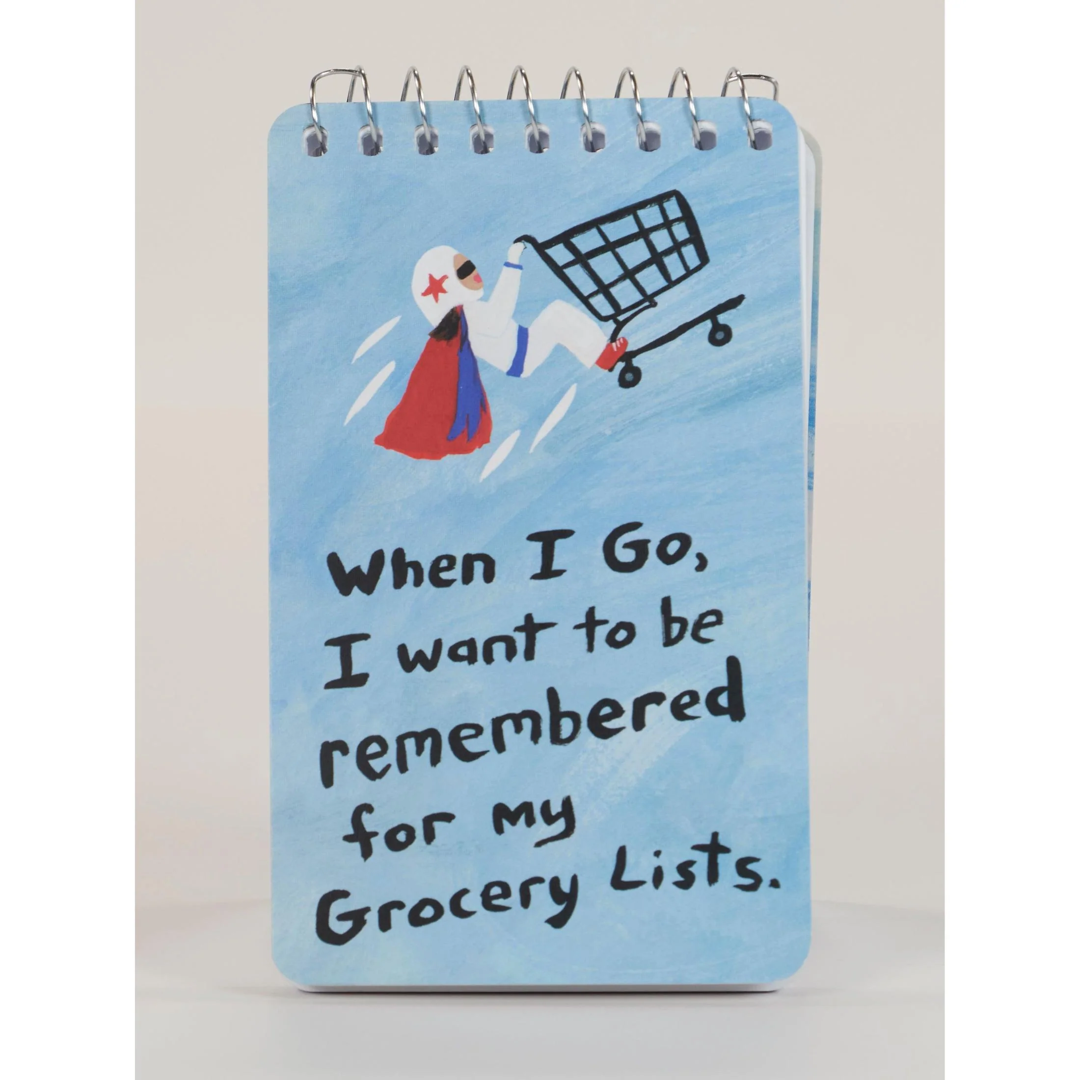 When I Go, I Want To Be Remembered For My Grocery Lists Spiral Notepad | 5" x 3" | BlueQ at GetBullish - Image 4