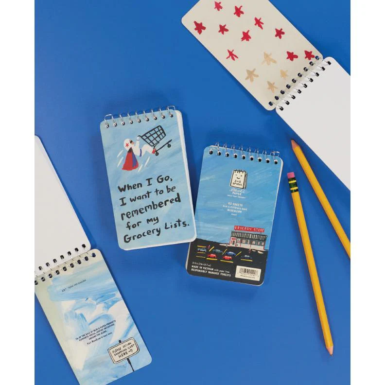 When I Go, I Want To Be Remembered For My Grocery Lists Spiral Notepad | 5" x 3" | BlueQ at GetBullish - Image 6