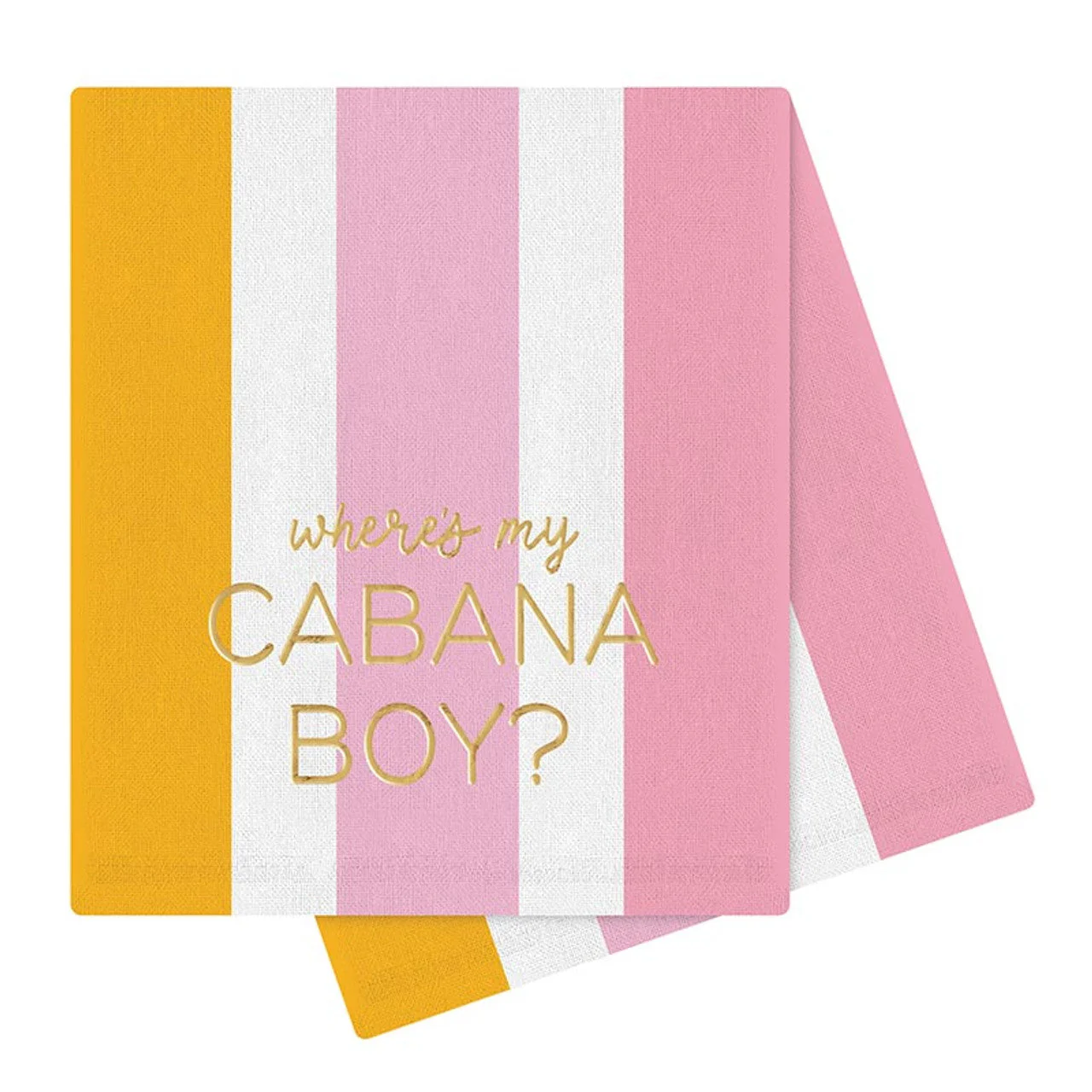 Where's My Cabana Boy Tea Towel in Multicolor Stripes | Cotton Kitchen Hand Dish Cloth | 28" L x 18" - Image 5