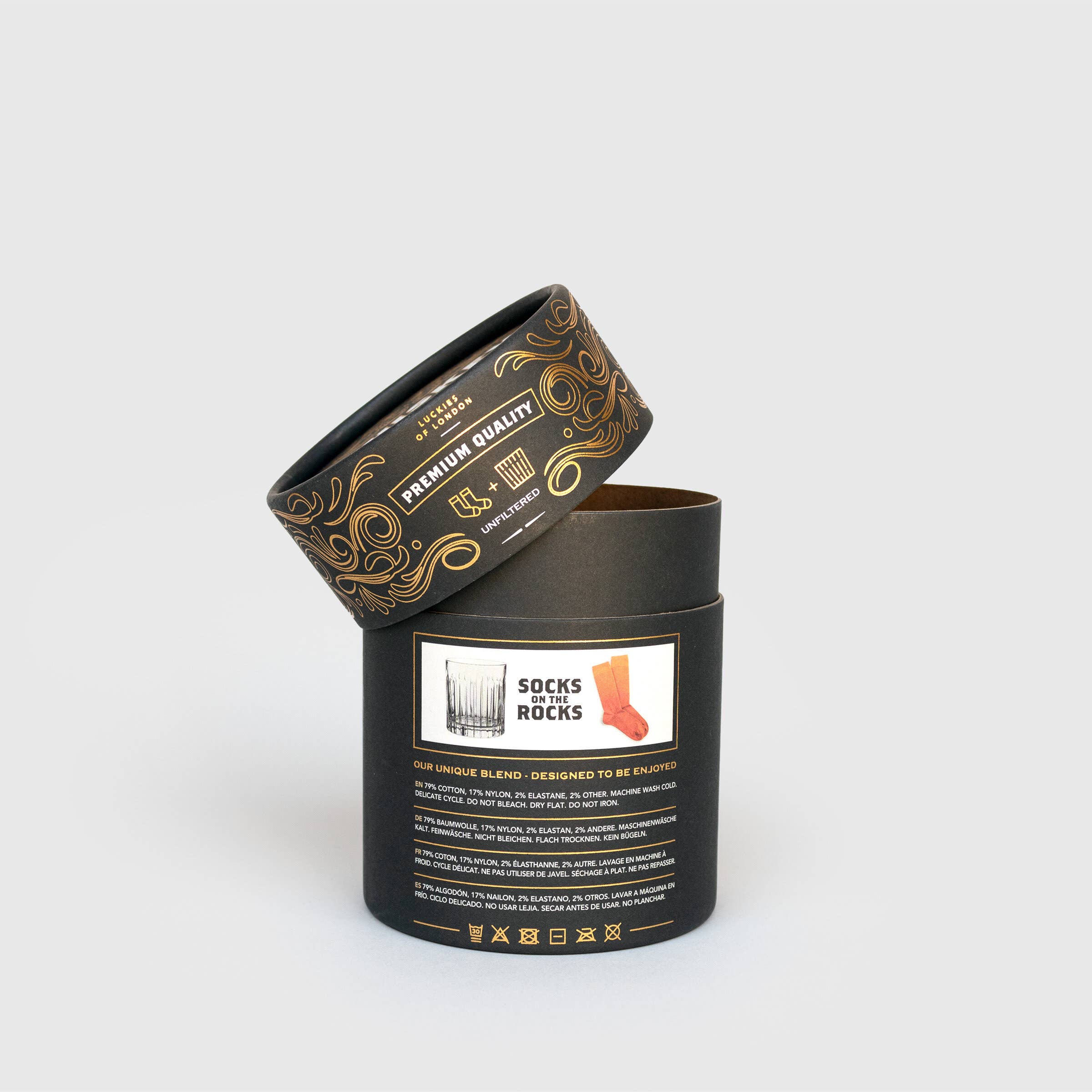 Whiskey Socks on the Rocks | Whiskey Glass and Orange Retro Socks Set - Image 7