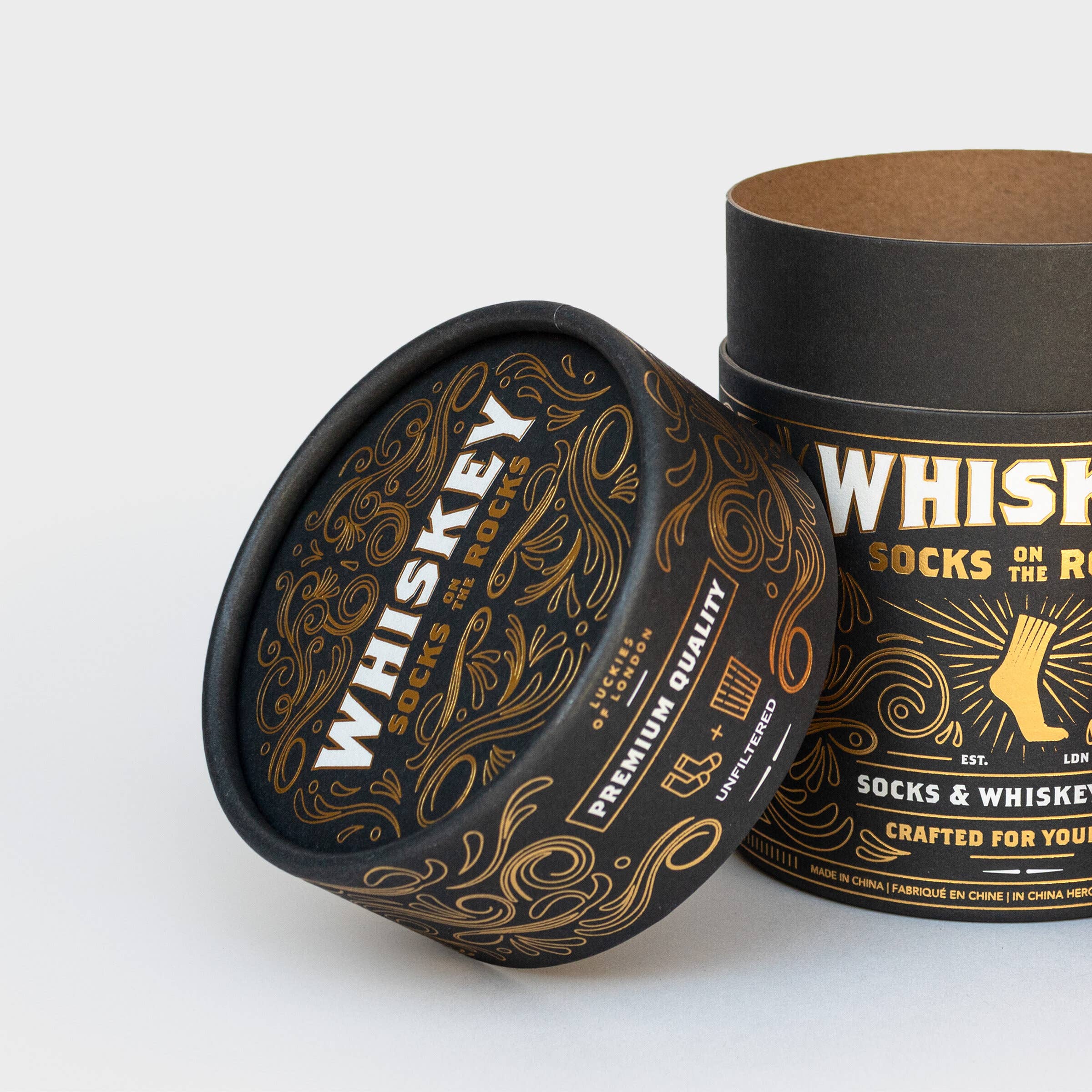Whiskey Socks on the Rocks | Whiskey Glass and Orange Retro Socks Set - Image 8