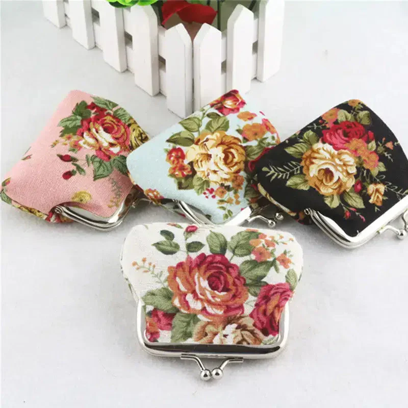 White Floral Coin Purse | Cute Small Trinkets Storage - Image 2