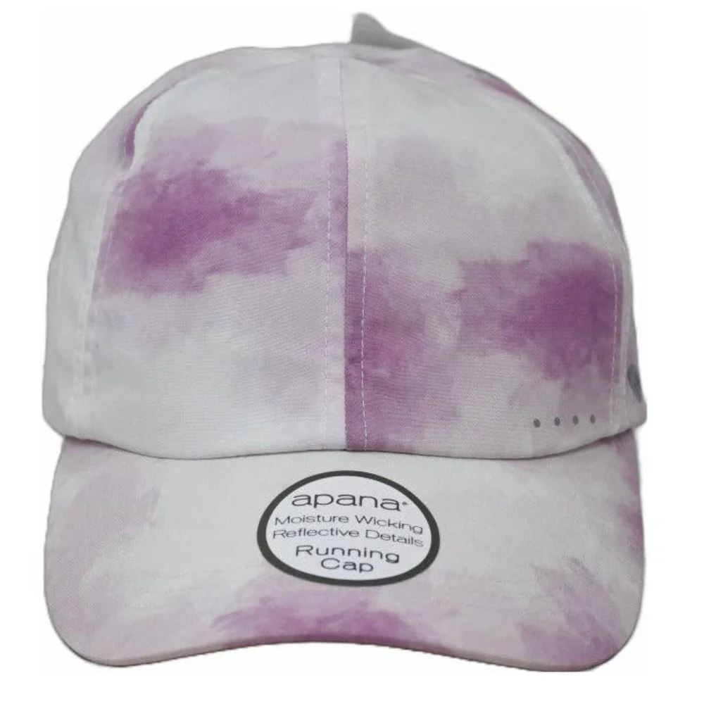 Full On Monet Running Cap | Moisture-Wicking Athletic Cap in White & Mauve - Image 2