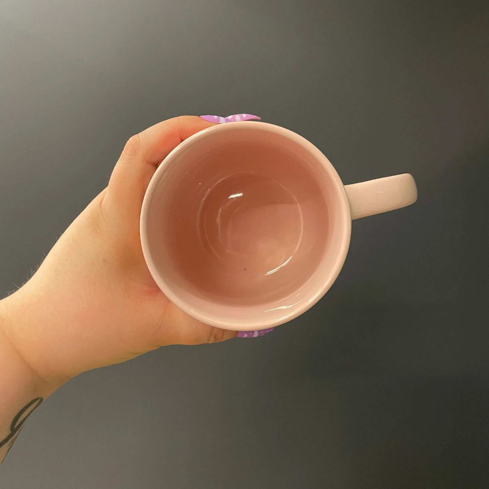Wild & Free Stoneware Mug in Pale Peach | Coffee Tea Cup | 18oz - Image 4
