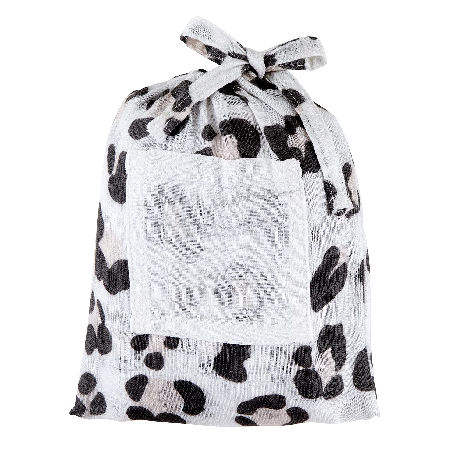White Swaddle Blanket in Cheetah Print in Pink and Black Spots | 45" x 45" | Baby Infant Toddler Gifts - Image 4