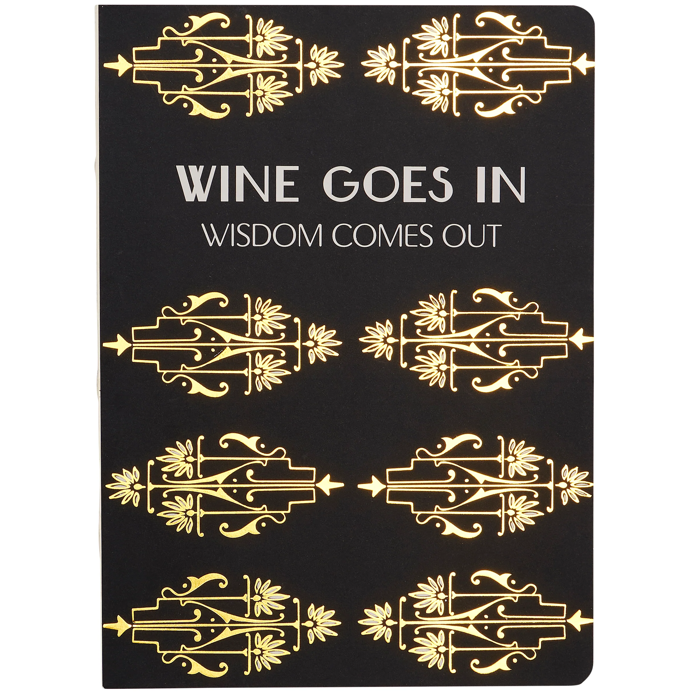 Wine Goes In Wisdom Comes Out Wine Tasting Double-sided Journal | 160 Lined Pages - Image 2