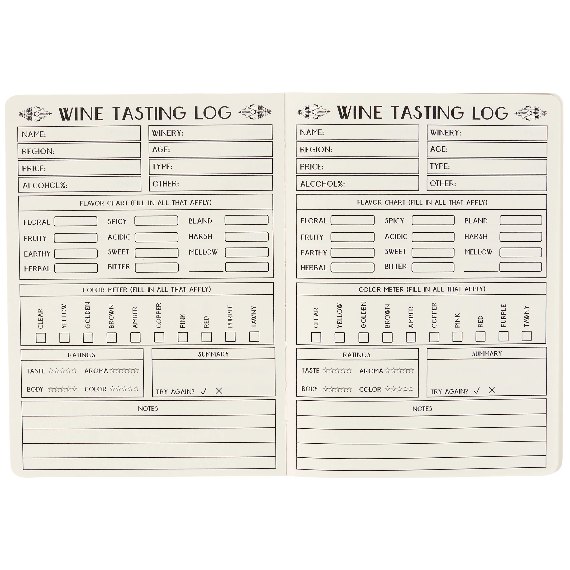Wine Goes In Wisdom Comes Out Wine Tasting Double-sided Journal | 160 Lined Pages - Image 5