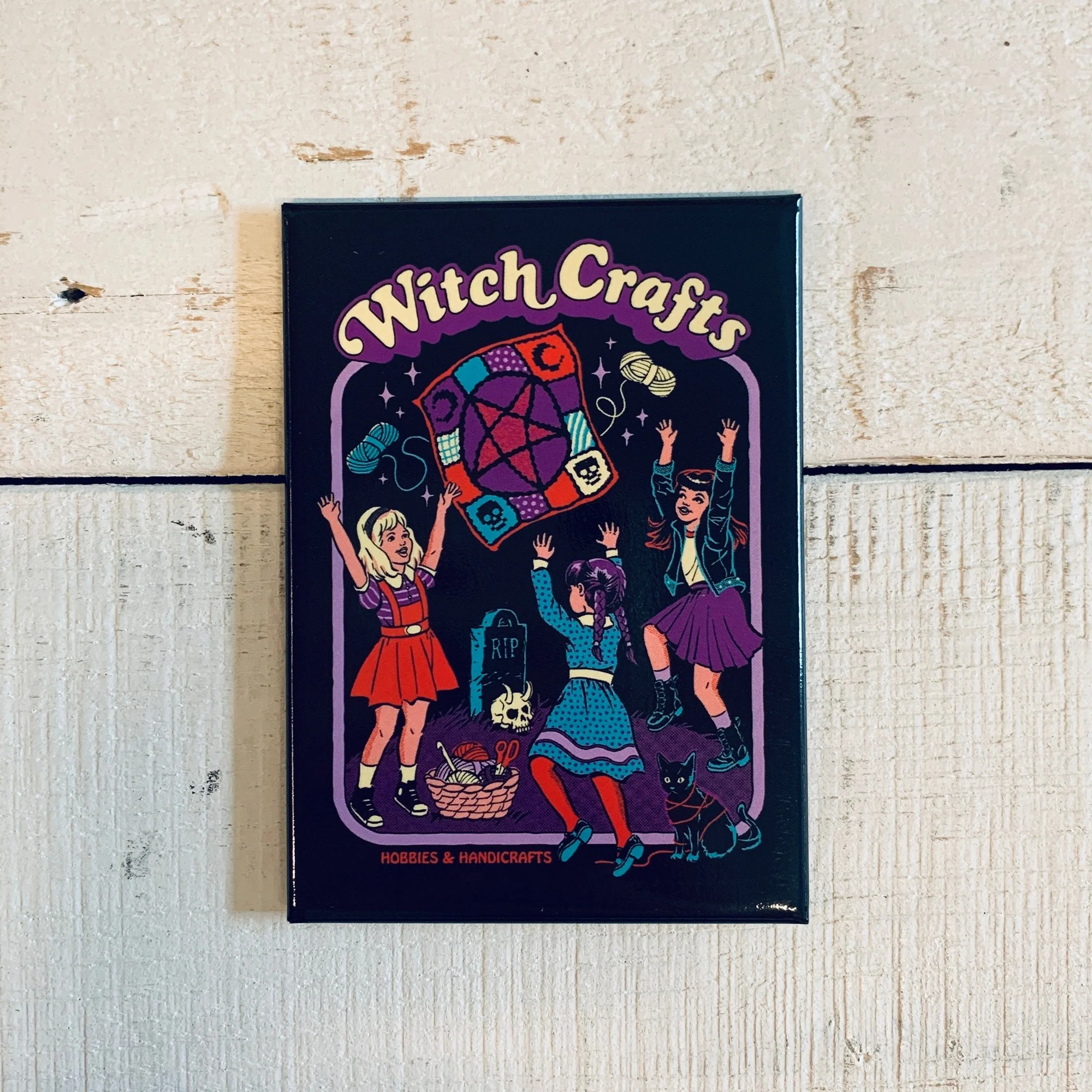 Witch Crafts Rectangular Magnet | Refrigerator Magnetic Surface Decor Art by Steven Rhodes | 2.5" X 3.5" - Image 2