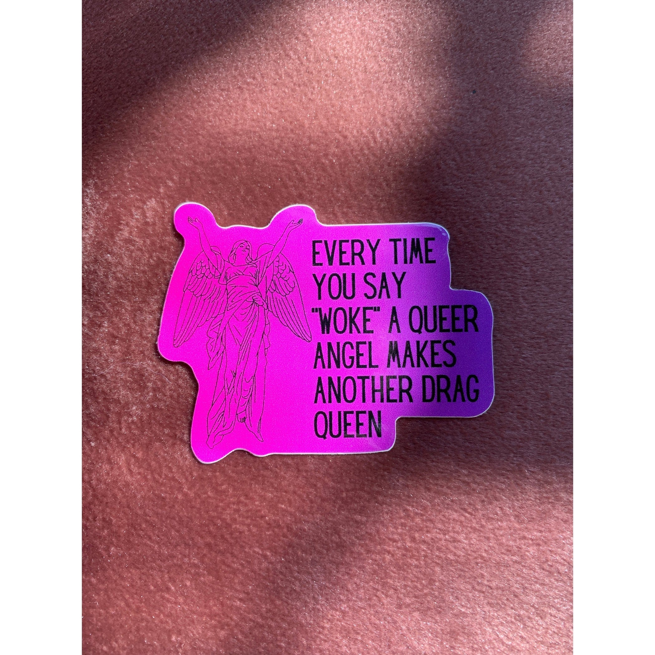 Woke Queer Angel Drag Queen Sticker - Image 5