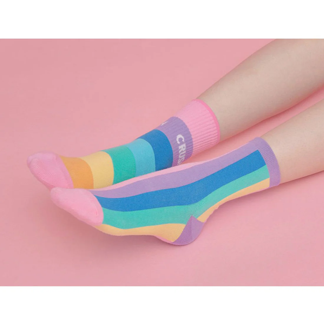 Rainbow Crush Women's Crew Socks [2 Color Shade Options] Size 5-10 - Image 10