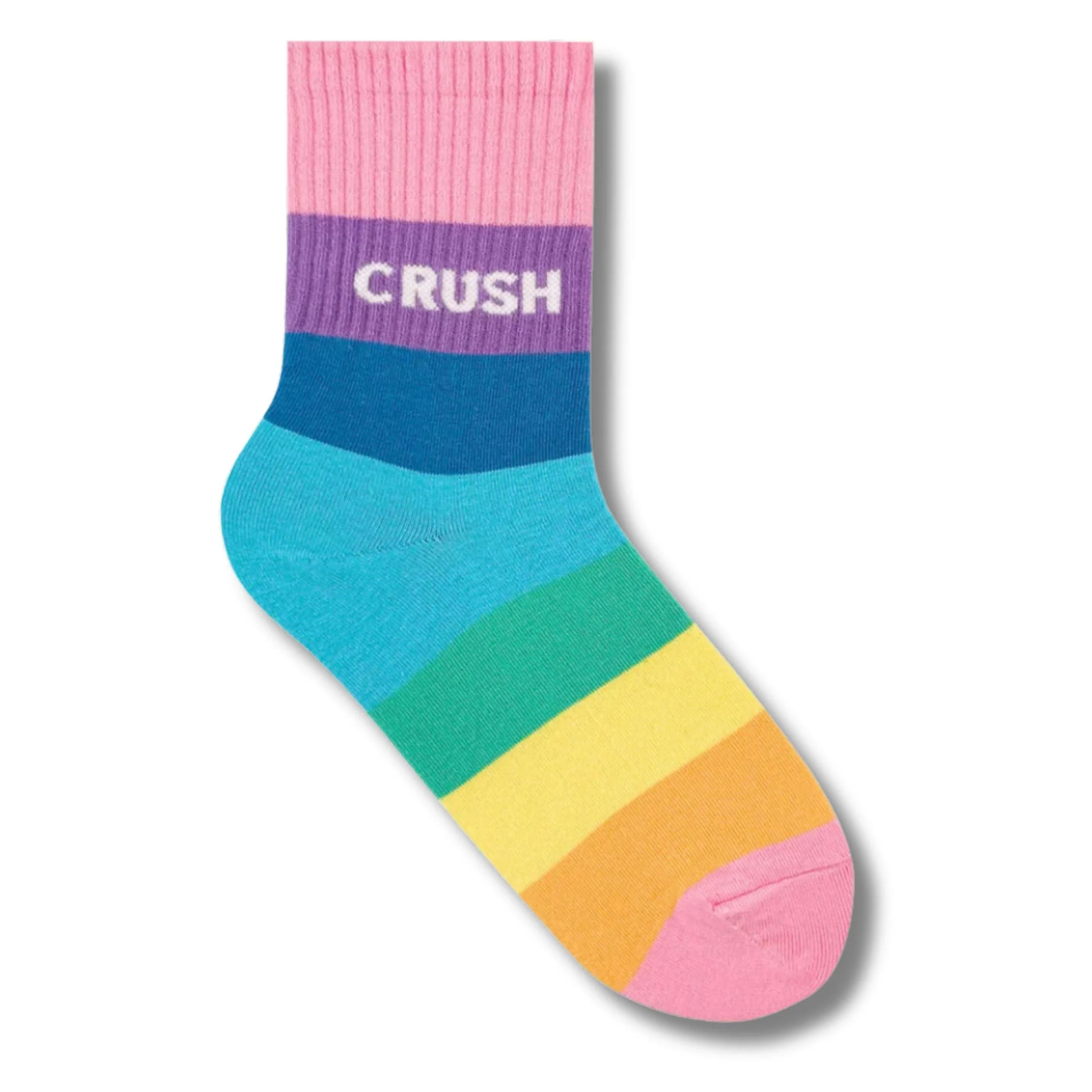 Rainbow Crush Women's Crew Socks [2 Color Shade Options] Size 5-10 - Image 9