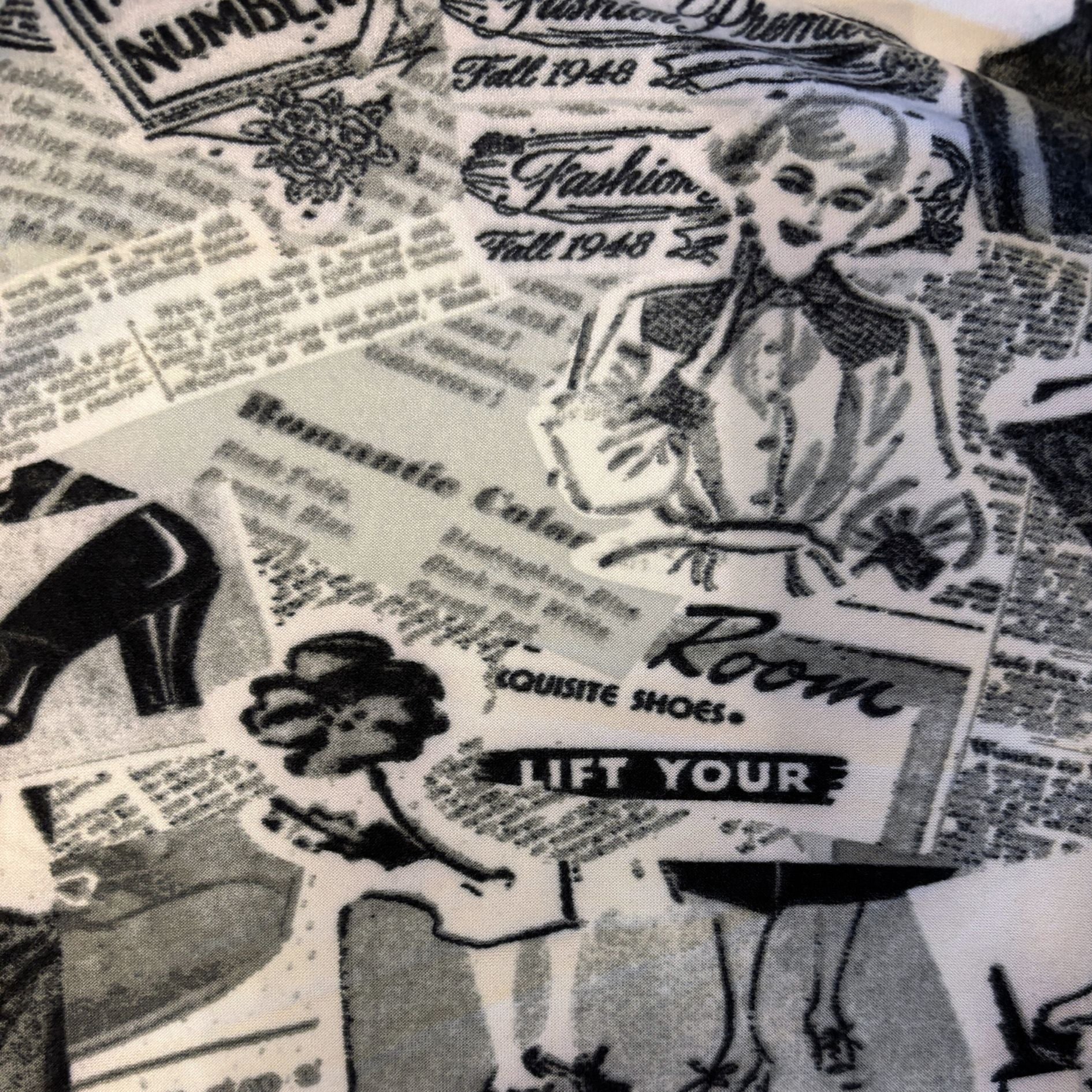 Newspaper Print Long Sleeve Mock Neck Crop Top | Trendy Fitted Graphic Top [SM–XL] - Image 10