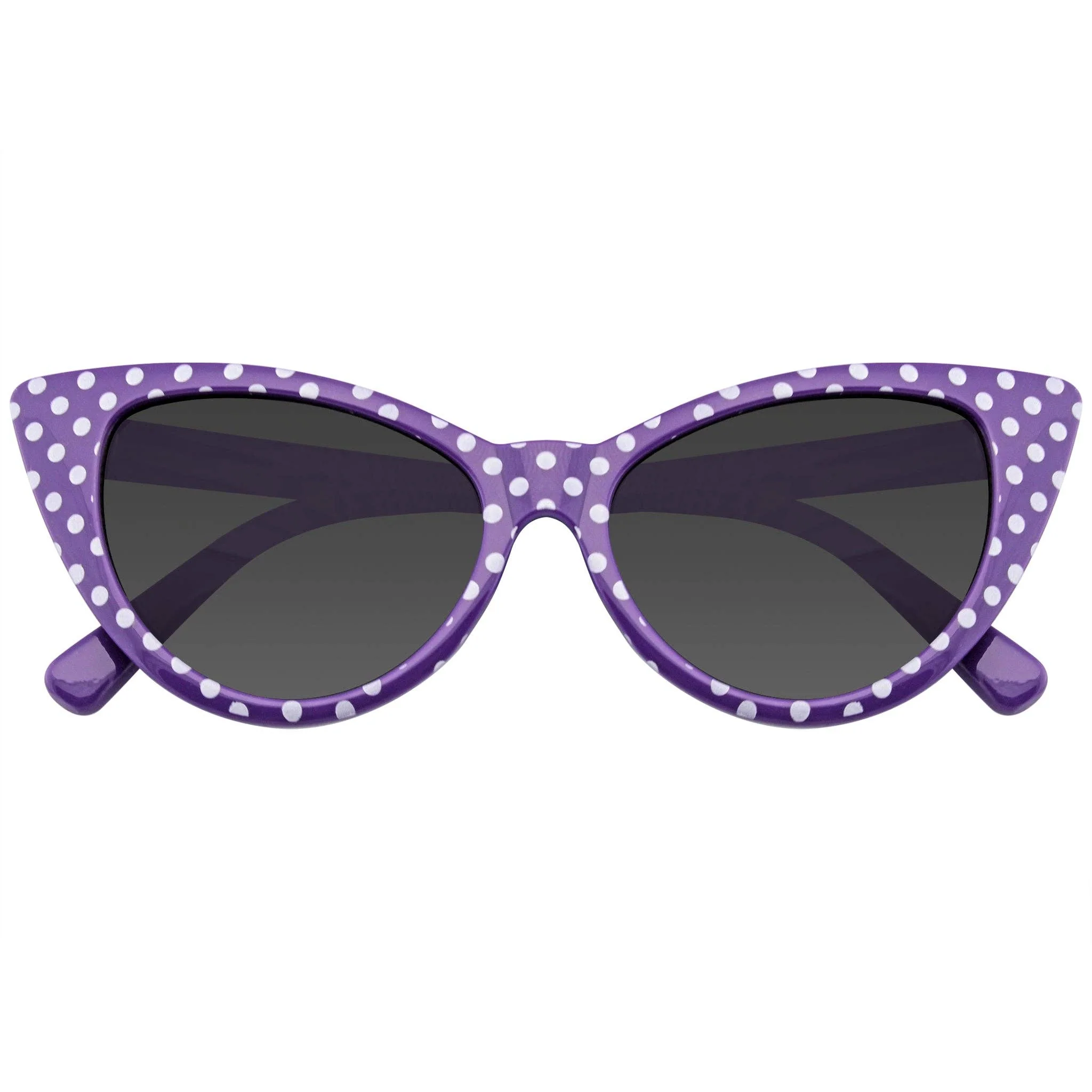 Women's Retro Rockabilly Polka Dot Cat Eye Sunglasses - Image 4