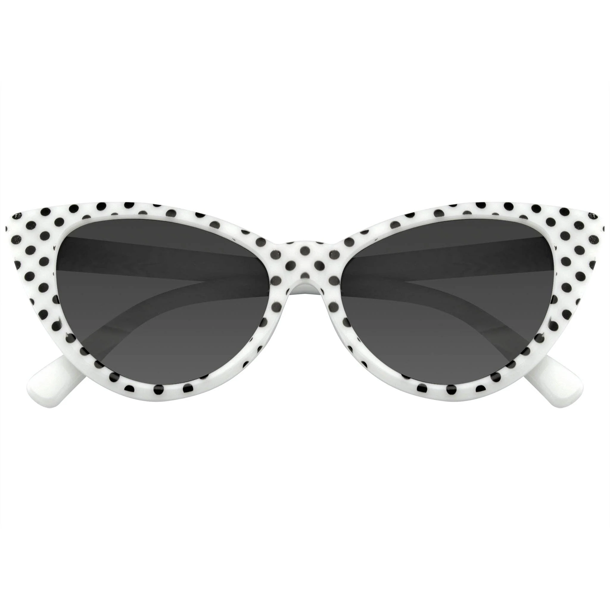 Women's Retro Rockabilly Polka Dot Cat Eye Sunglasses - Image 5