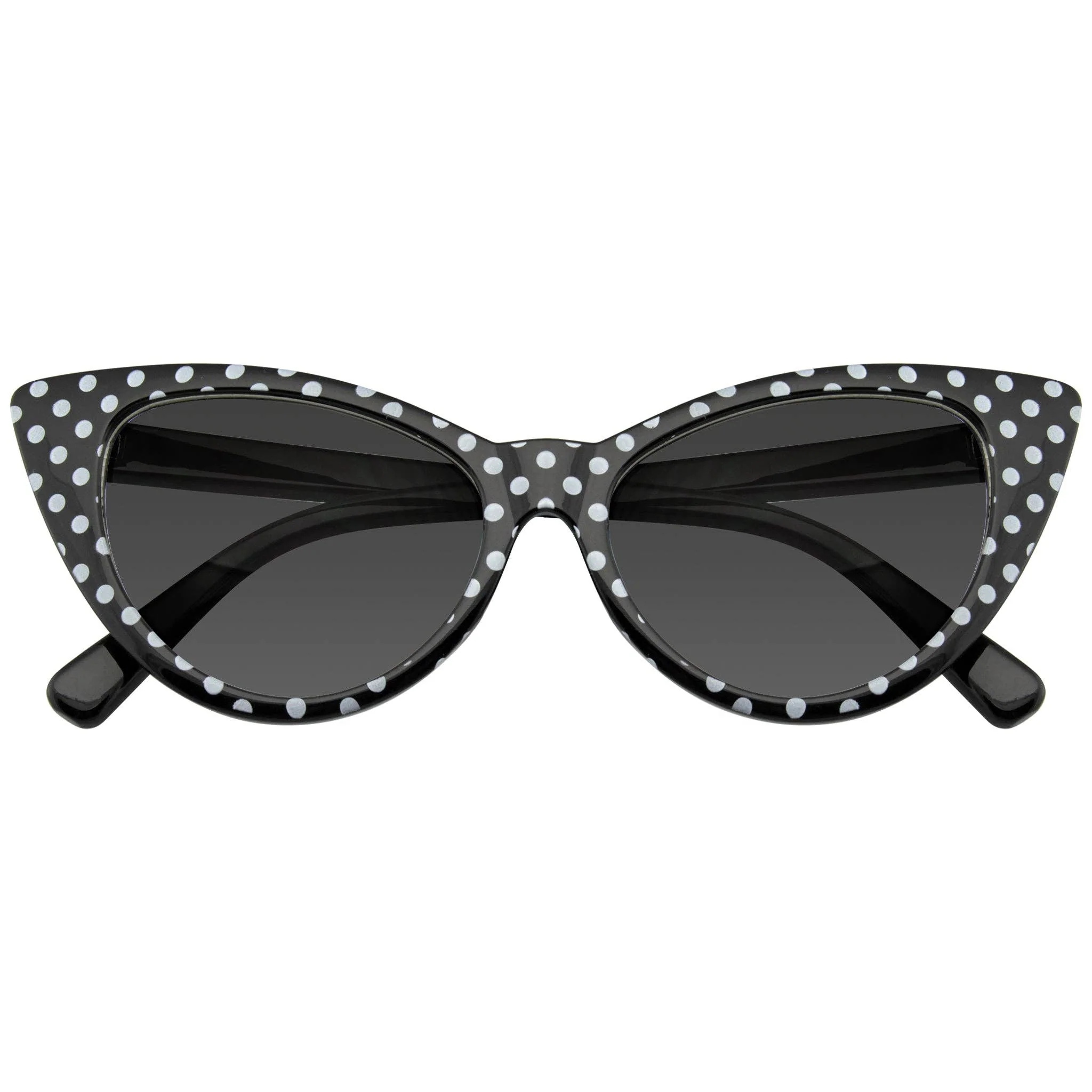 Women's Retro Rockabilly Polka Dot Cat Eye Sunglasses - Image 6