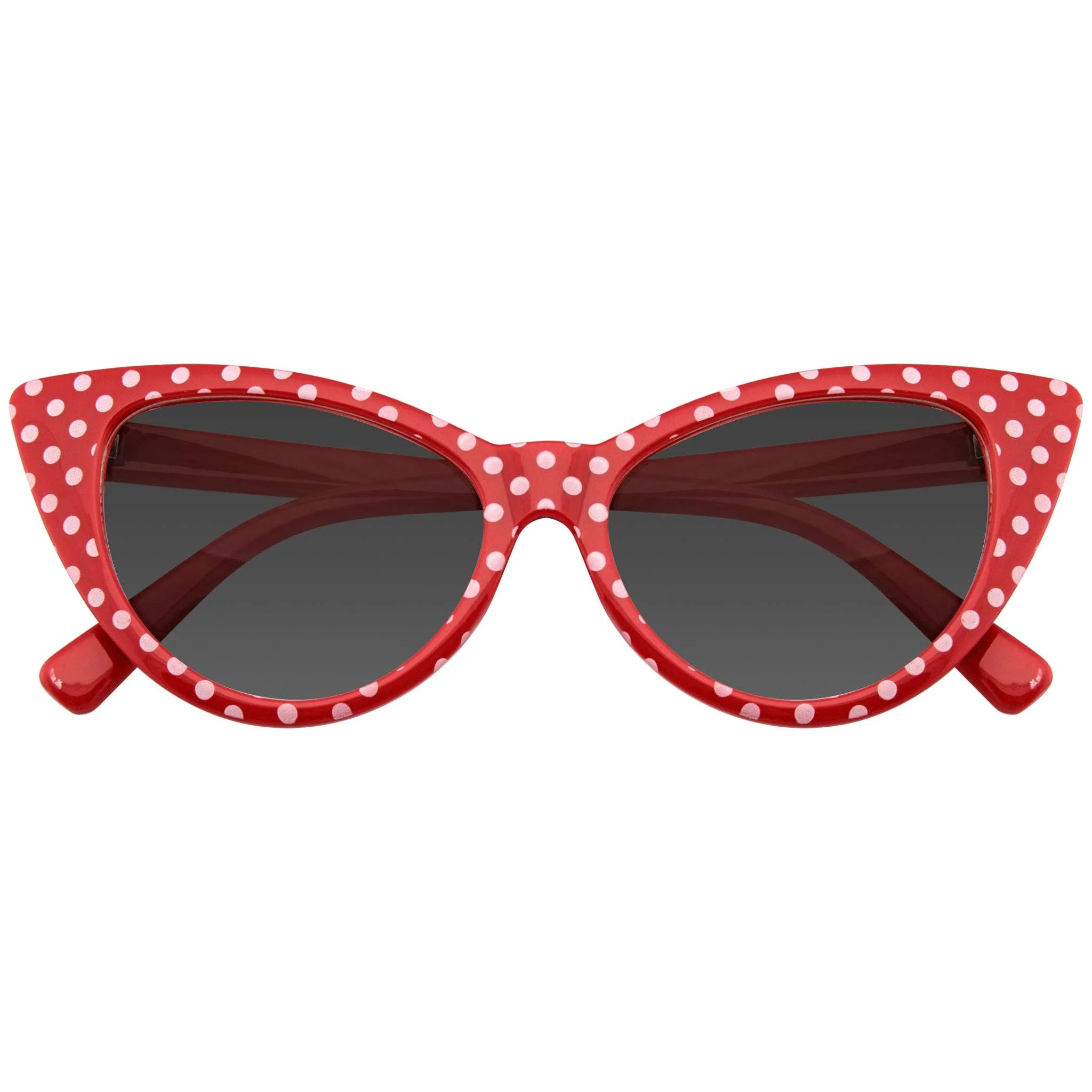 Women's Retro Rockabilly Polka Dot Cat Eye Sunglasses - Image 7