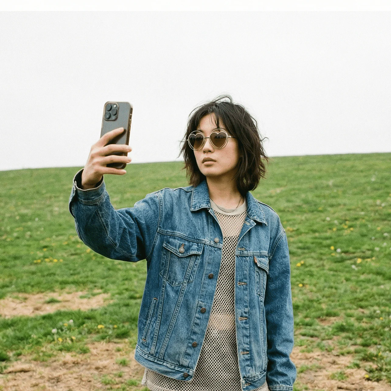 Round Metal Heart Shape Hippie Sunglasses | Circle Sunnies - Image 4