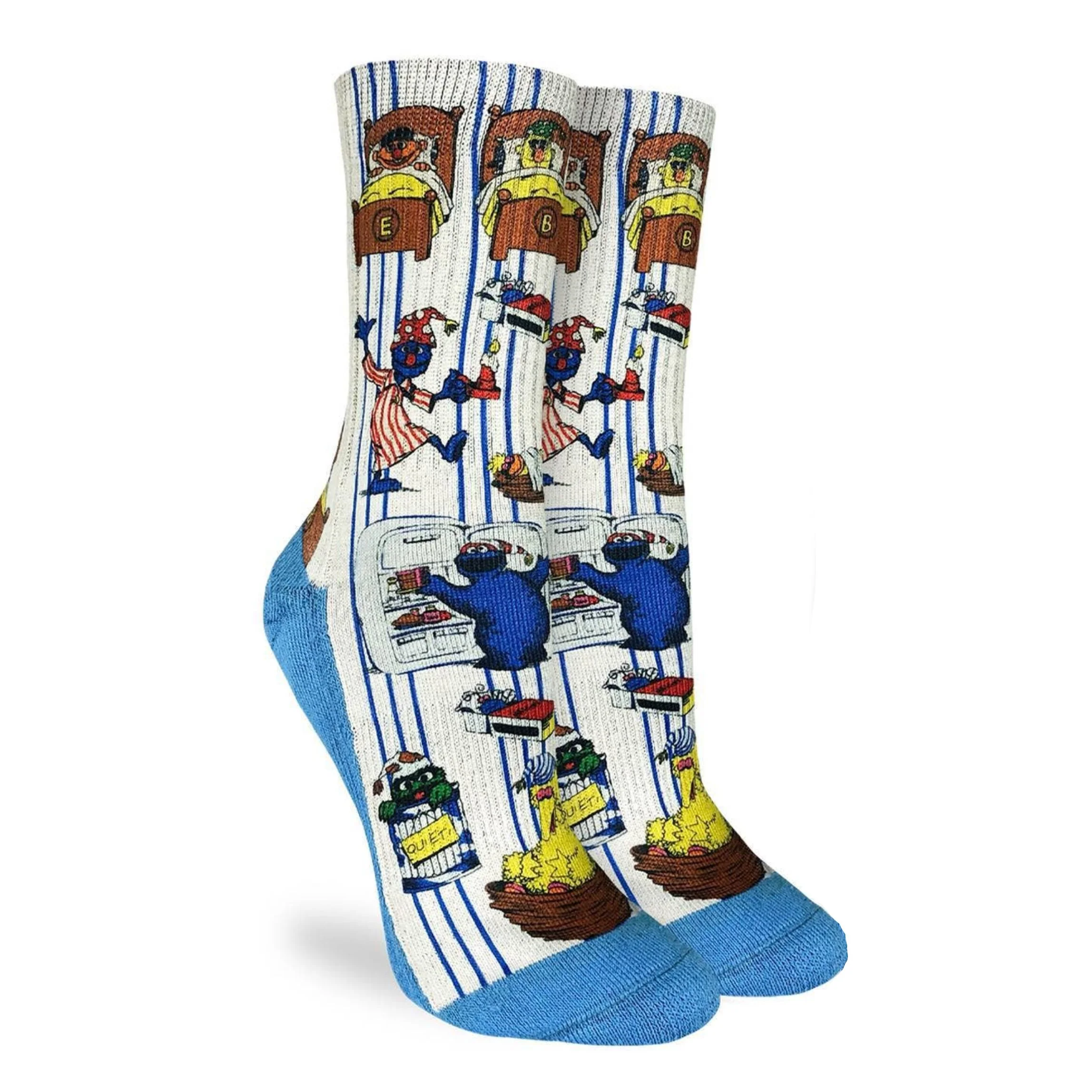 Sesame Street Bedtime Women's Socks | Cozy & Cute Cartoon Crew Socks - Image 2