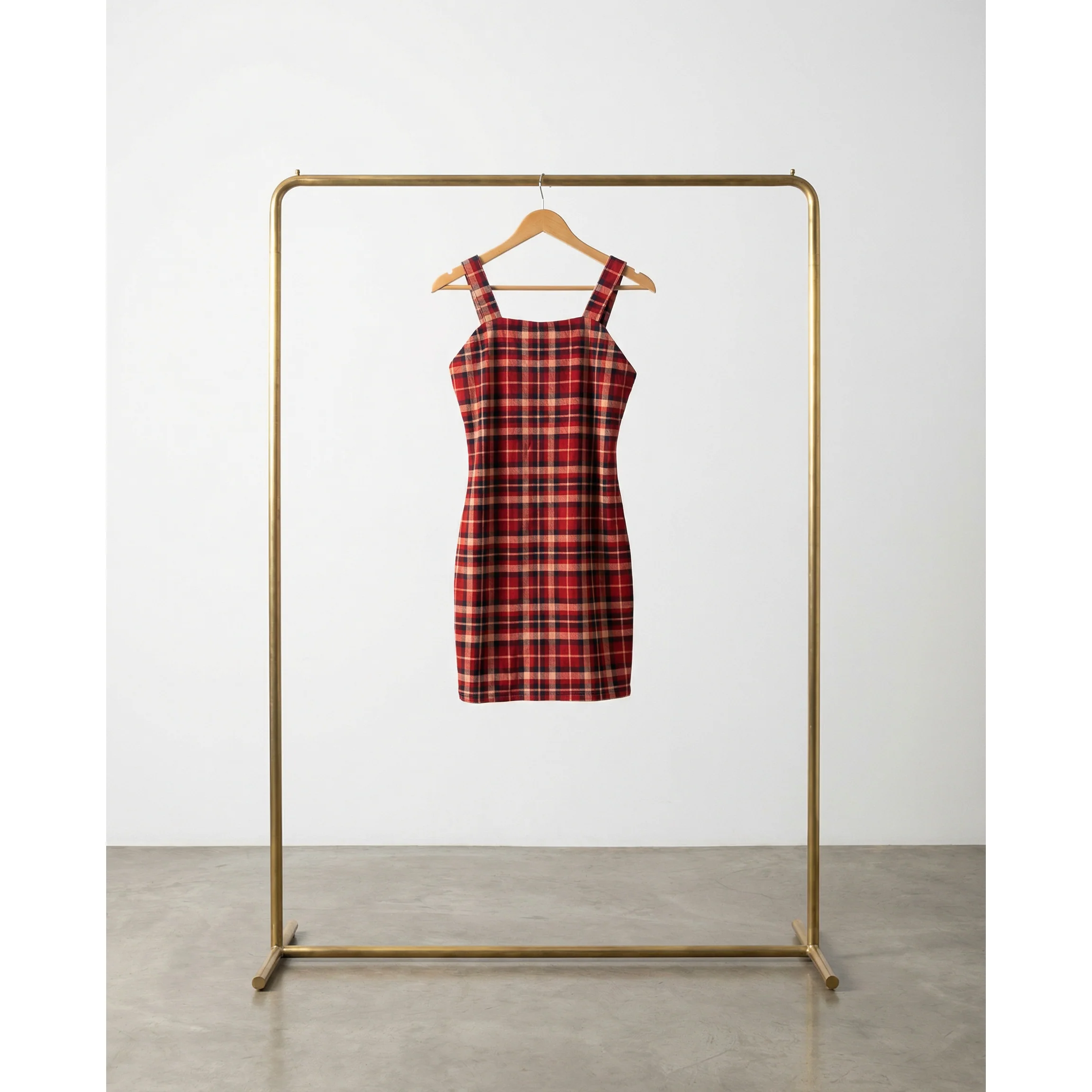 Sleeveless Strappy Plaid Mini Dress in Pomegranate | Red Check Mini Dress | Trendy Women’s Dress (SM–XL) - Image 5