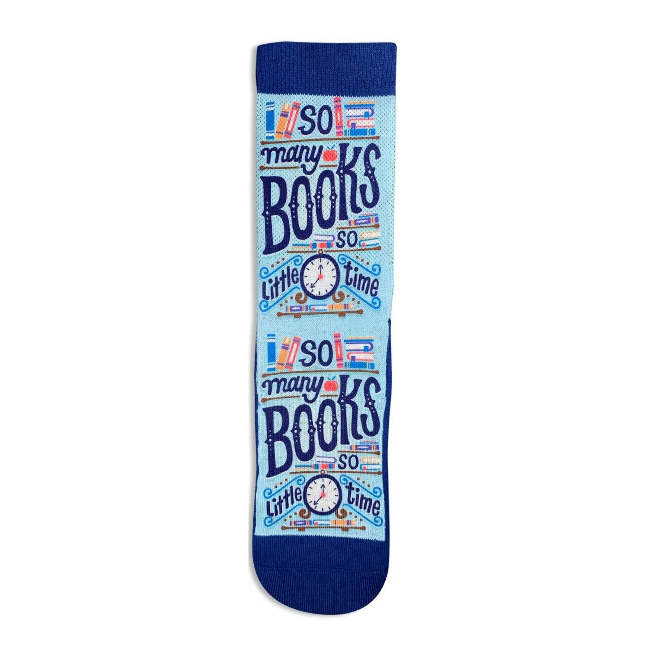 So Many Books So Little Time Women’s Crew Socks | Fun Book Lover Crew Socks - Image 4