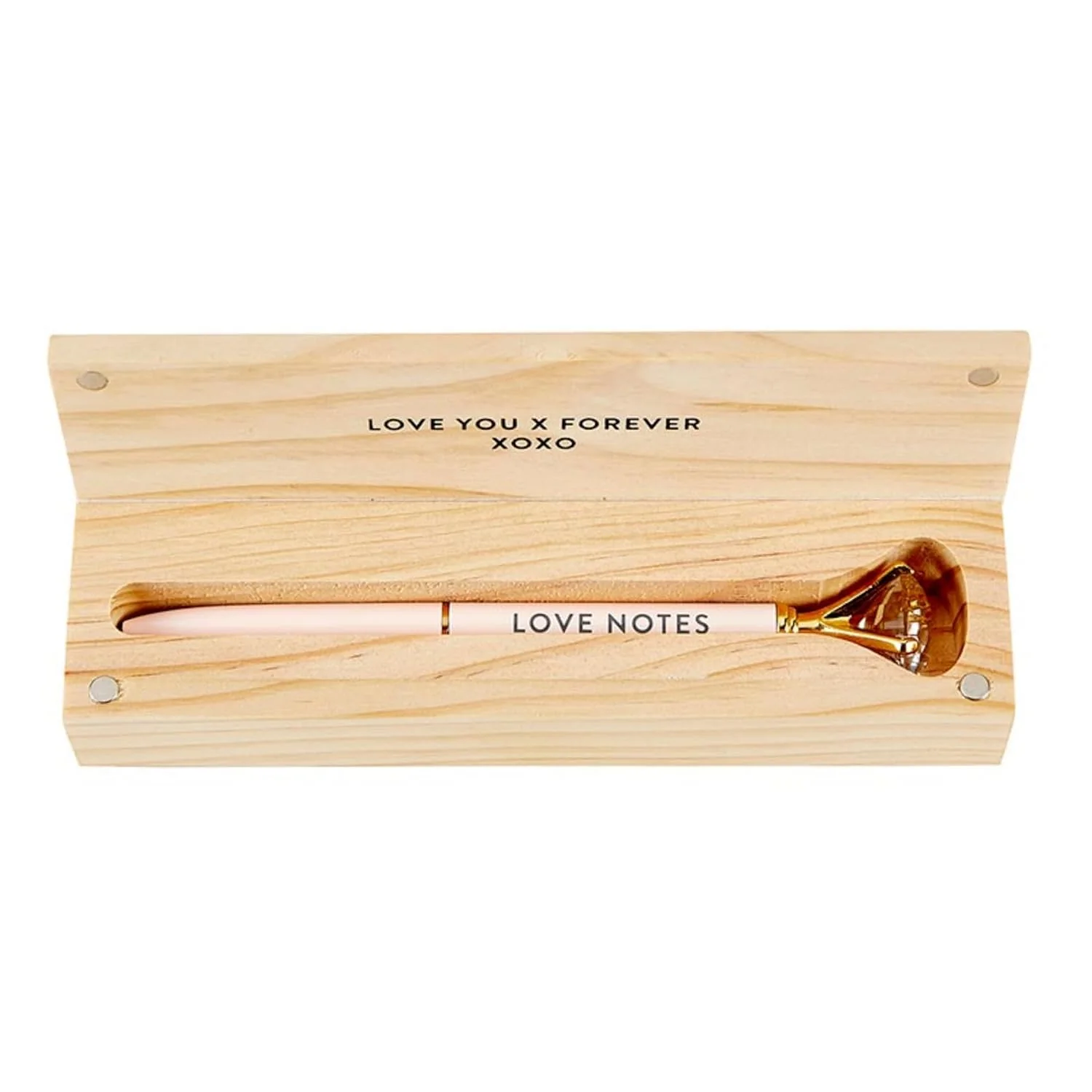 Wood Box with Gem Pen Set | Refillable Ballpoint in Pinewood Gift Box - Image 14