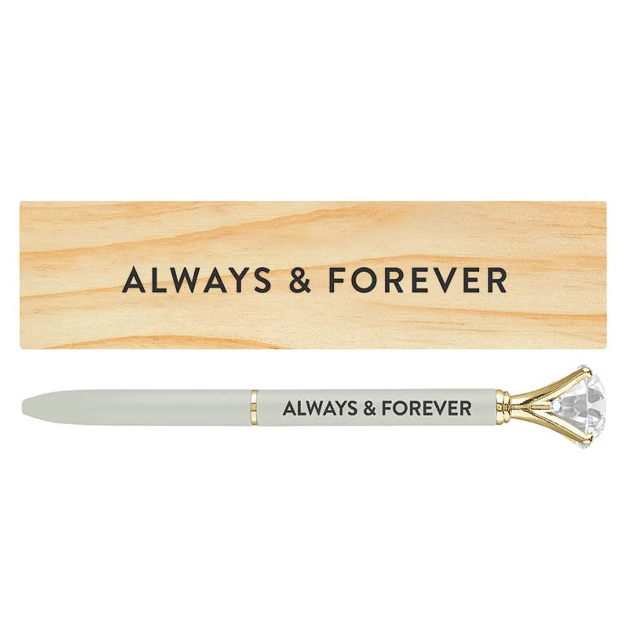 Wood Box with Gem Pen Set | Refillable Ballpoint in Pinewood Gift Box - Image 7