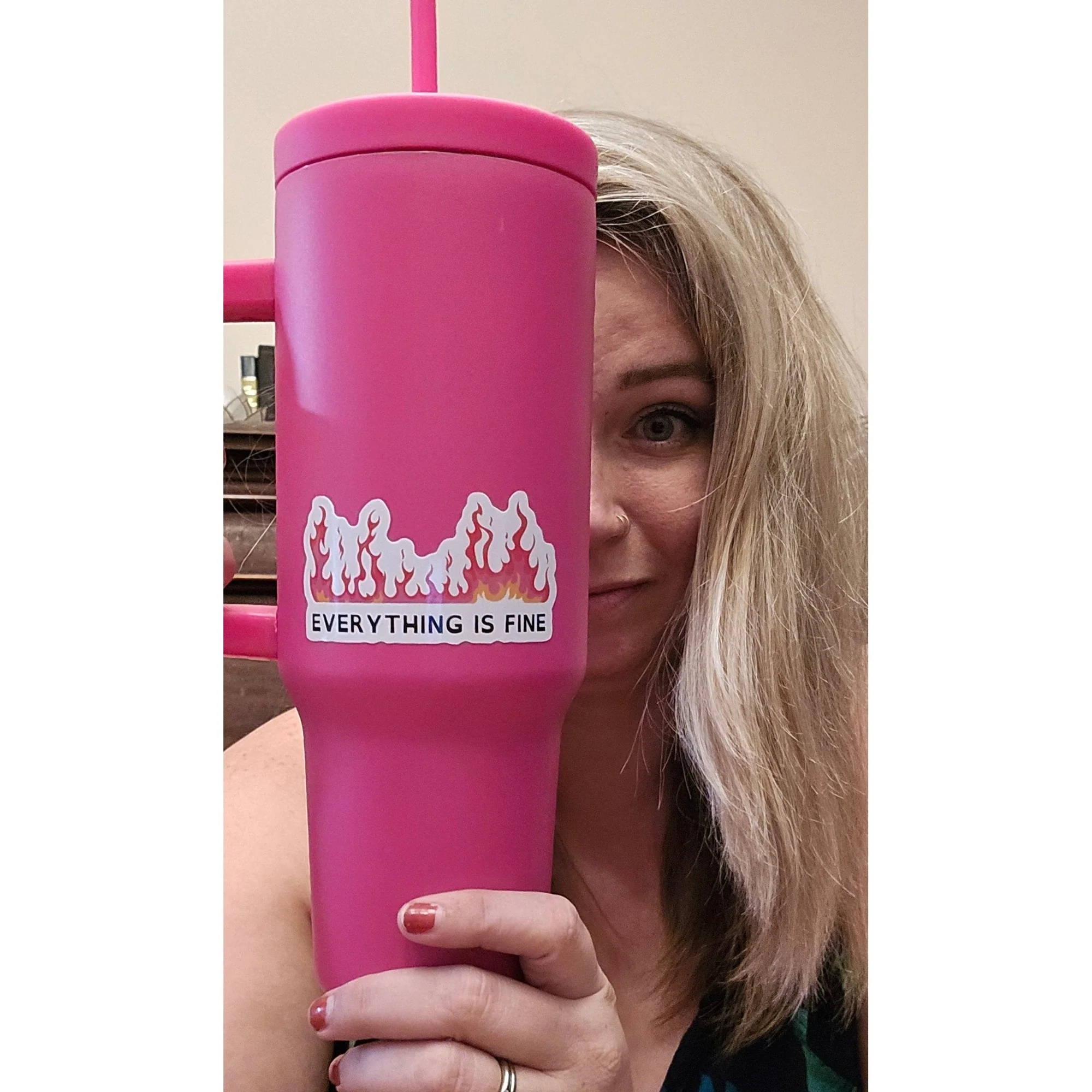 World’s Best Cup: The GetBullish Monocolor Sticker Tumbler 40 Oz Handle Travel Mug - Choose Your Own Sticker Pack - Image 5